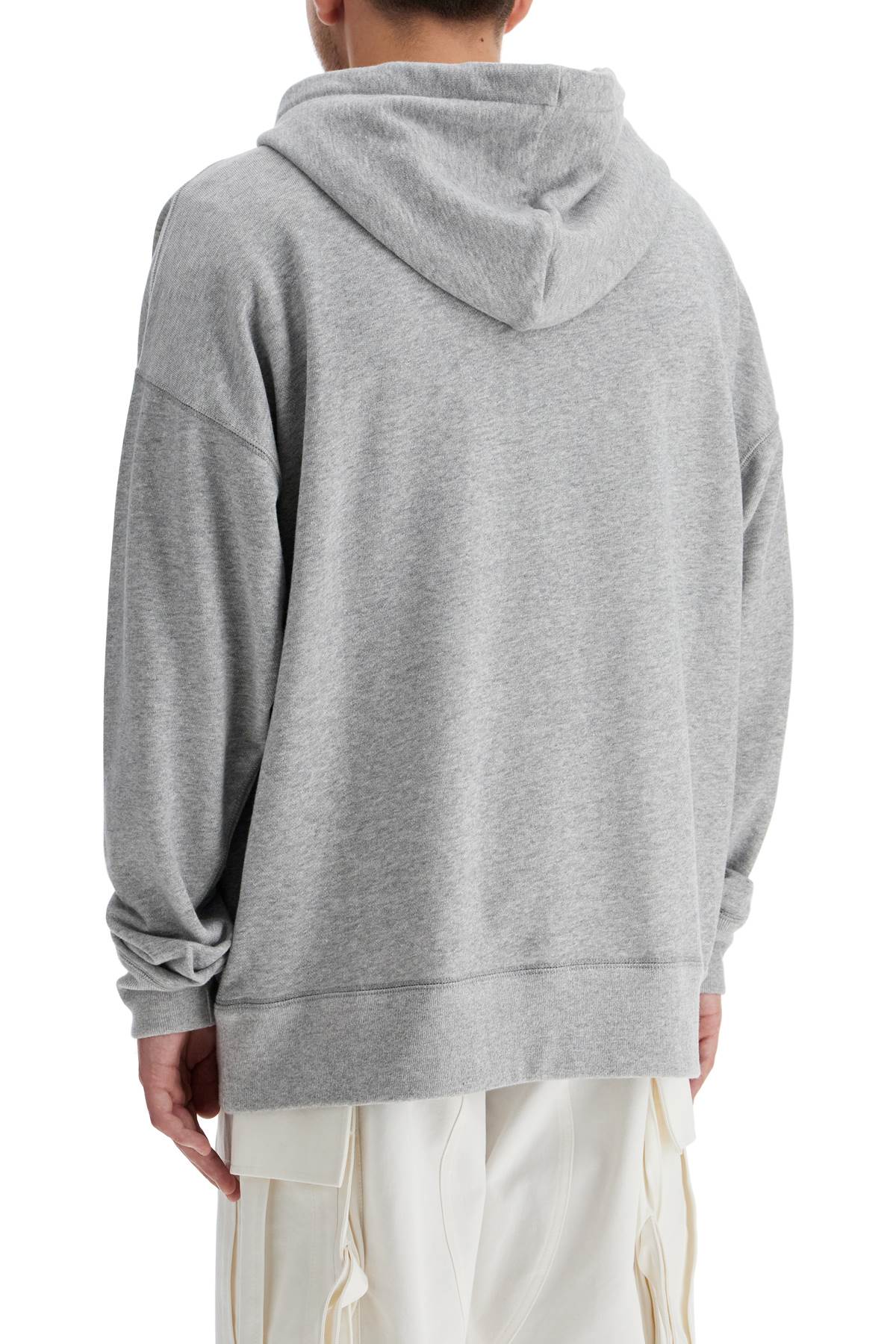 Shop Isabel Marant Miley Hoodie In Grey/white (grey)