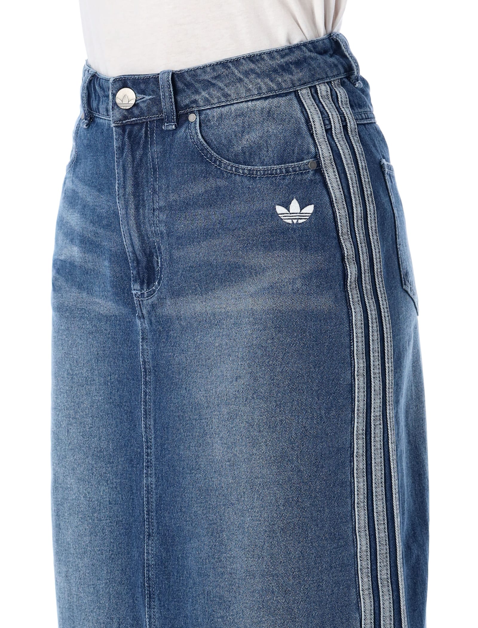 Adidas Originals Adidas Midi Skirt In Blue