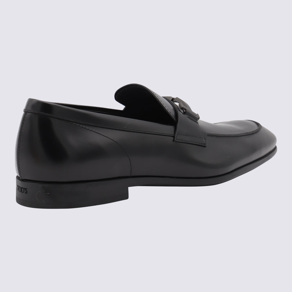 Shop Tod's Black Leather Loafers