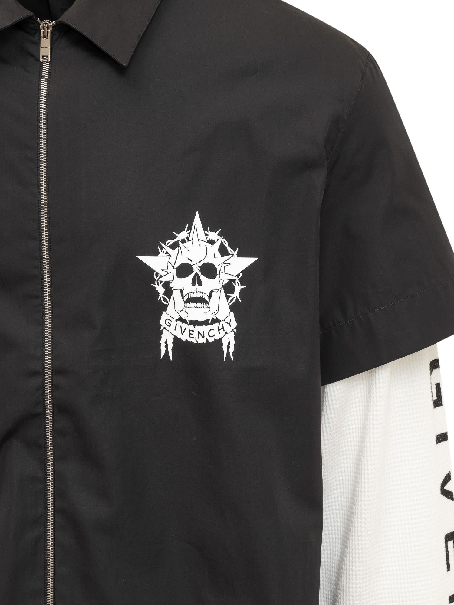 Givenchy Black And White Shirt With Double Layered Design In Black