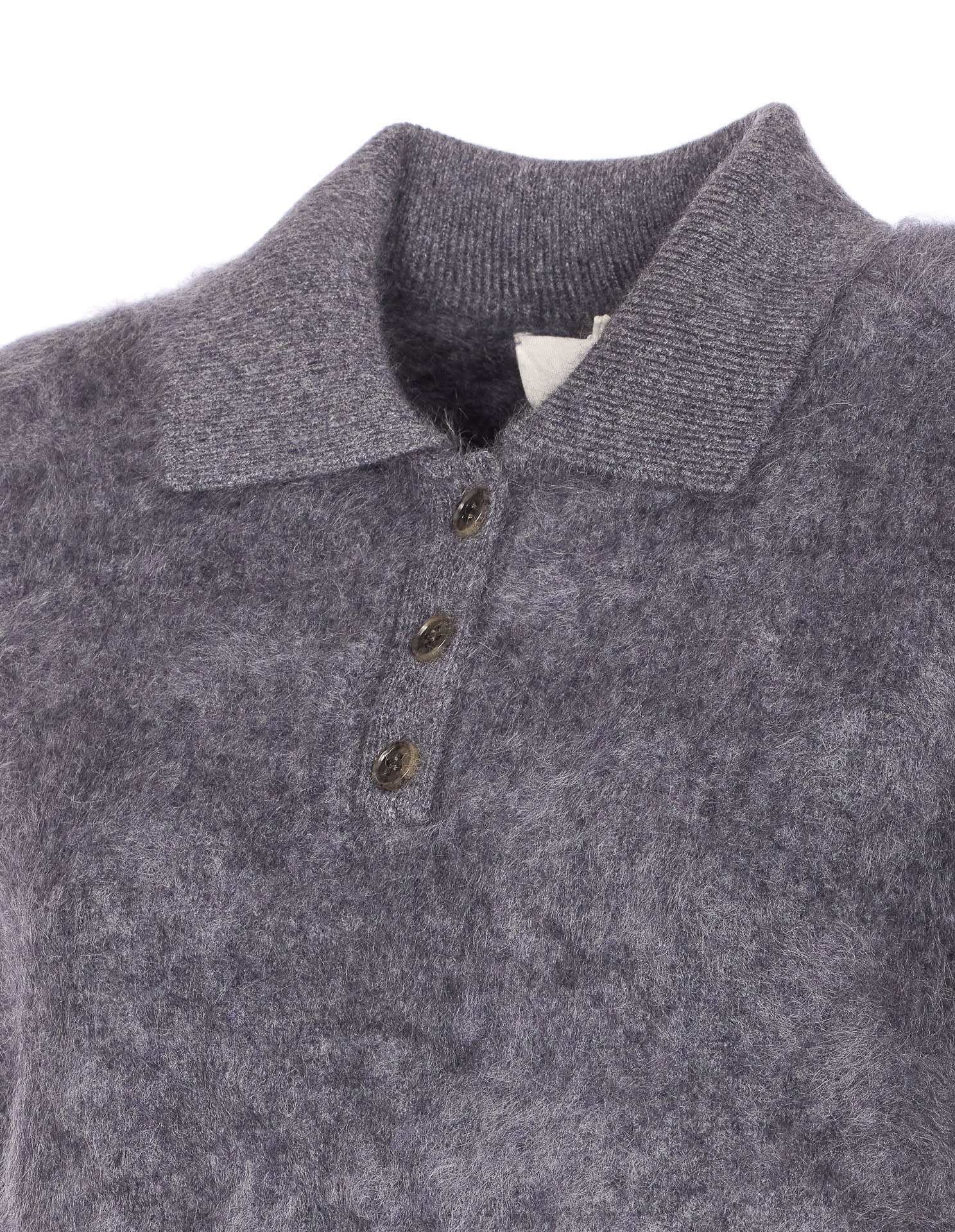 Lisa Yang Women Carolyn Short Sleeves Sweater In Gray