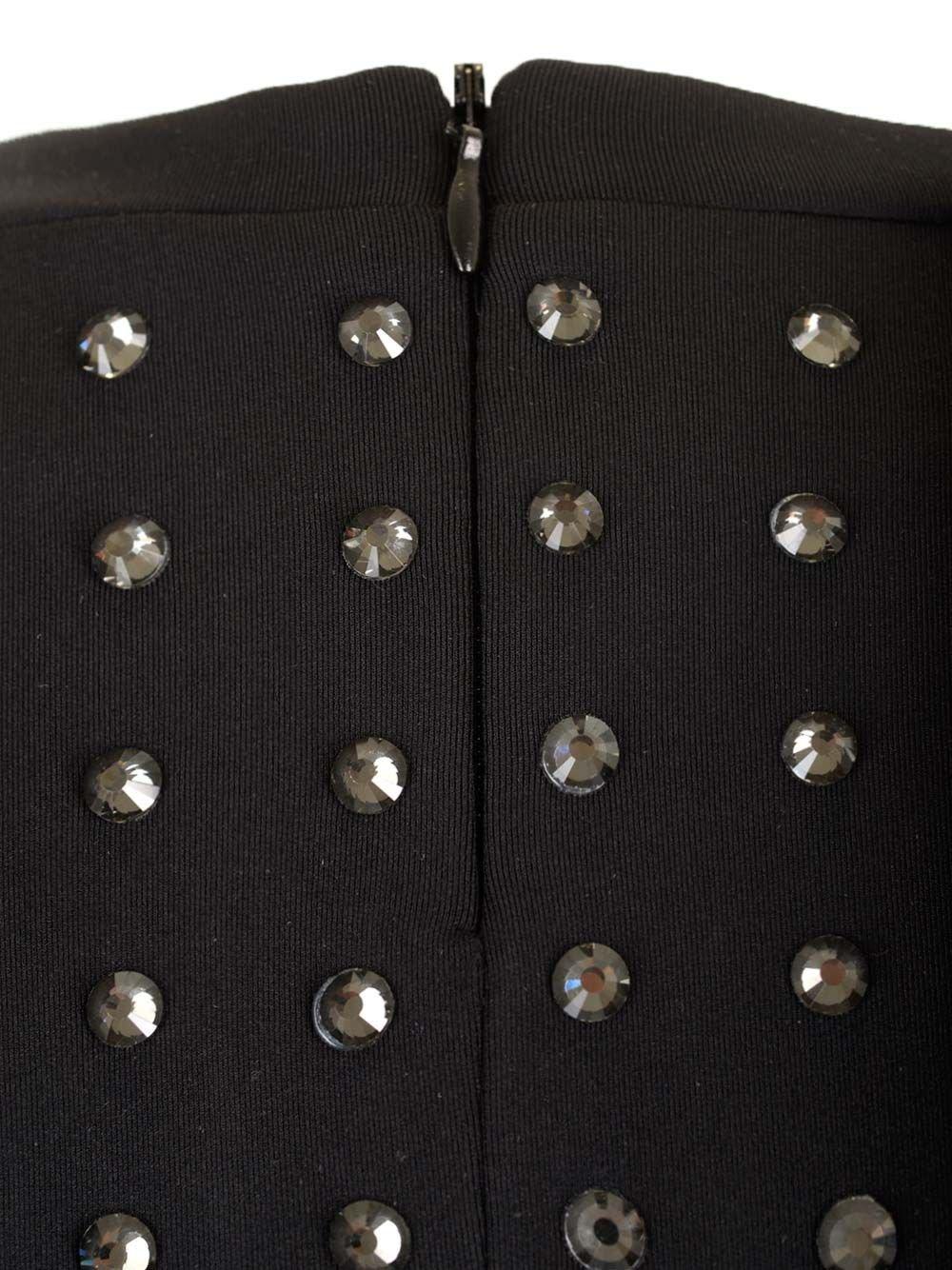 Sportmax All-over Embellished Crewneck Top In Black