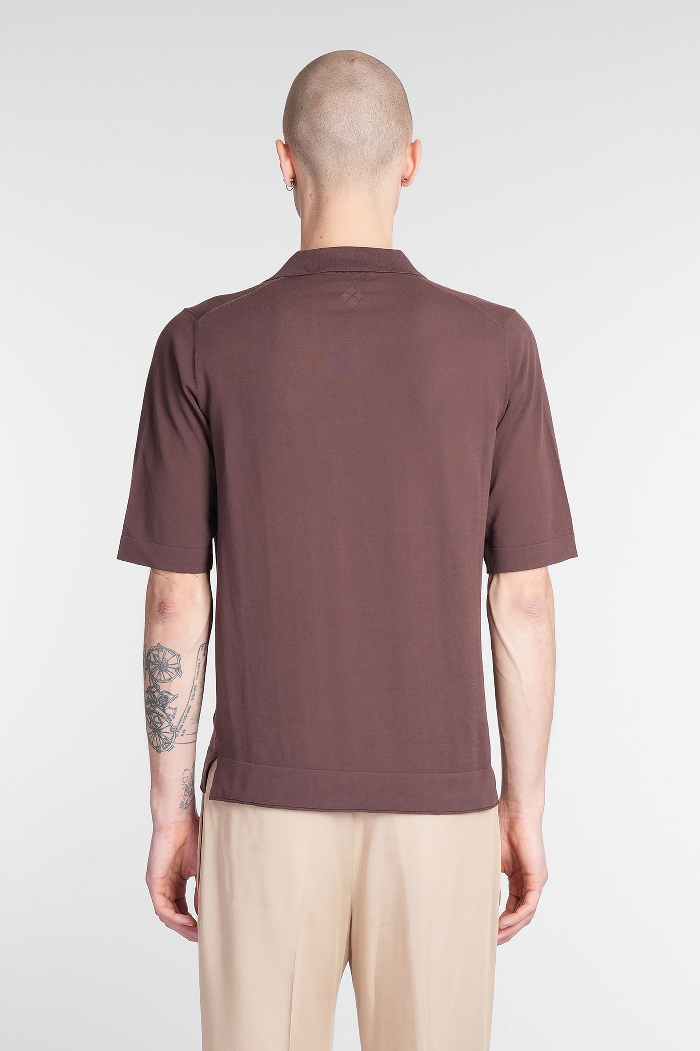 Ballantyne Polo In Brown Cotton In Brown