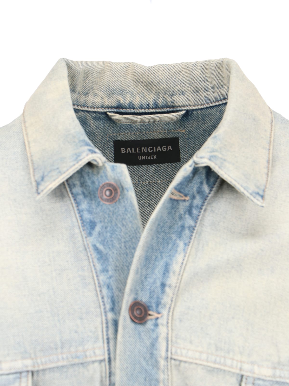 Balenciaga Oversized Jacket In Light Blue