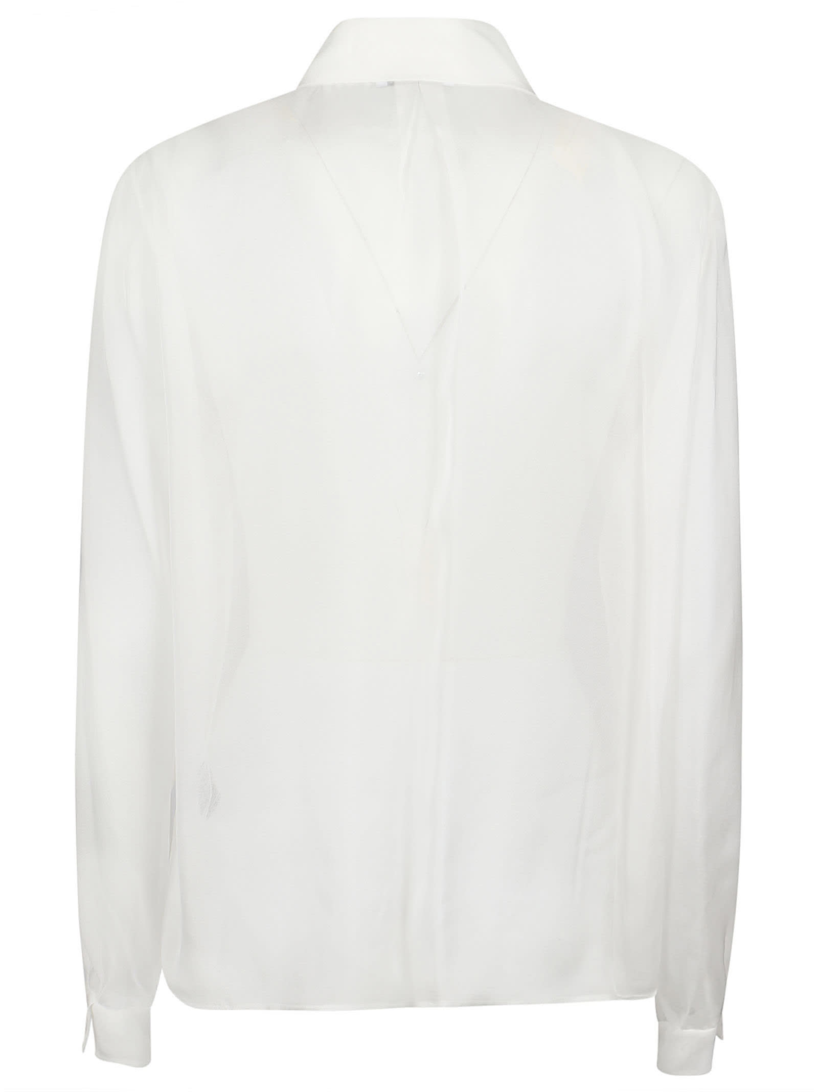 Shop Patrizia Pepe Long Sleeve Shirt In Bianco