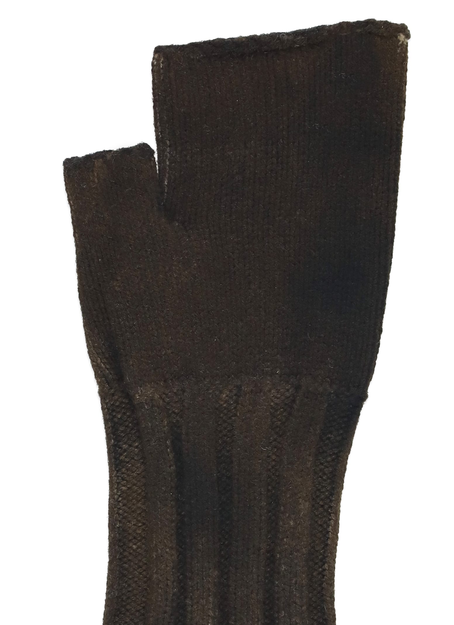 Shop Avant Toi Wool And Cashmere Gloves In Brown