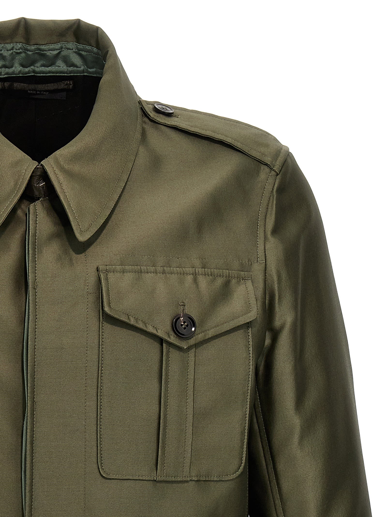 Shop Tom Ford Battle Jacket In Green