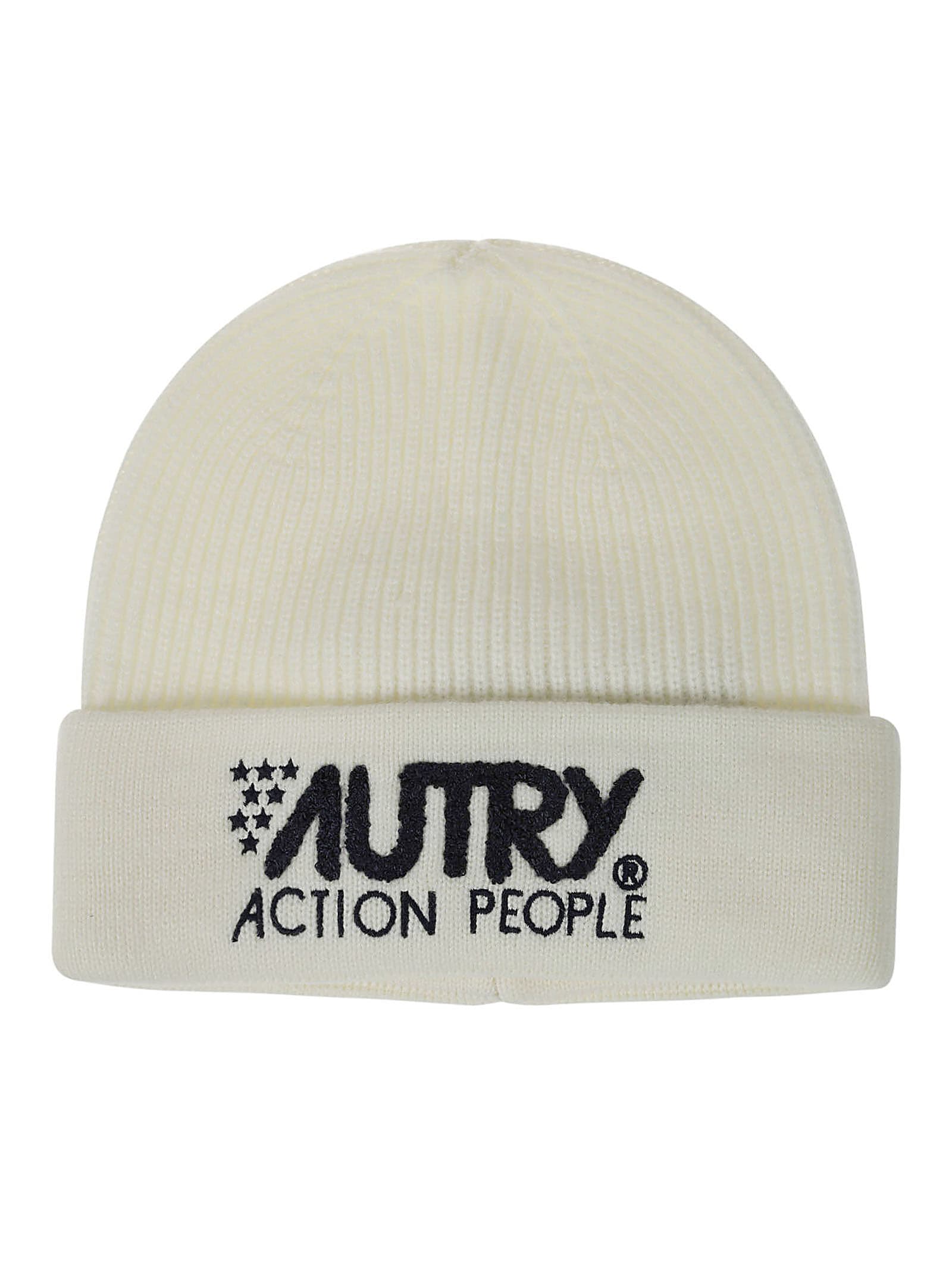 Shop Autry Cap Sporty Unisex Beanie In White