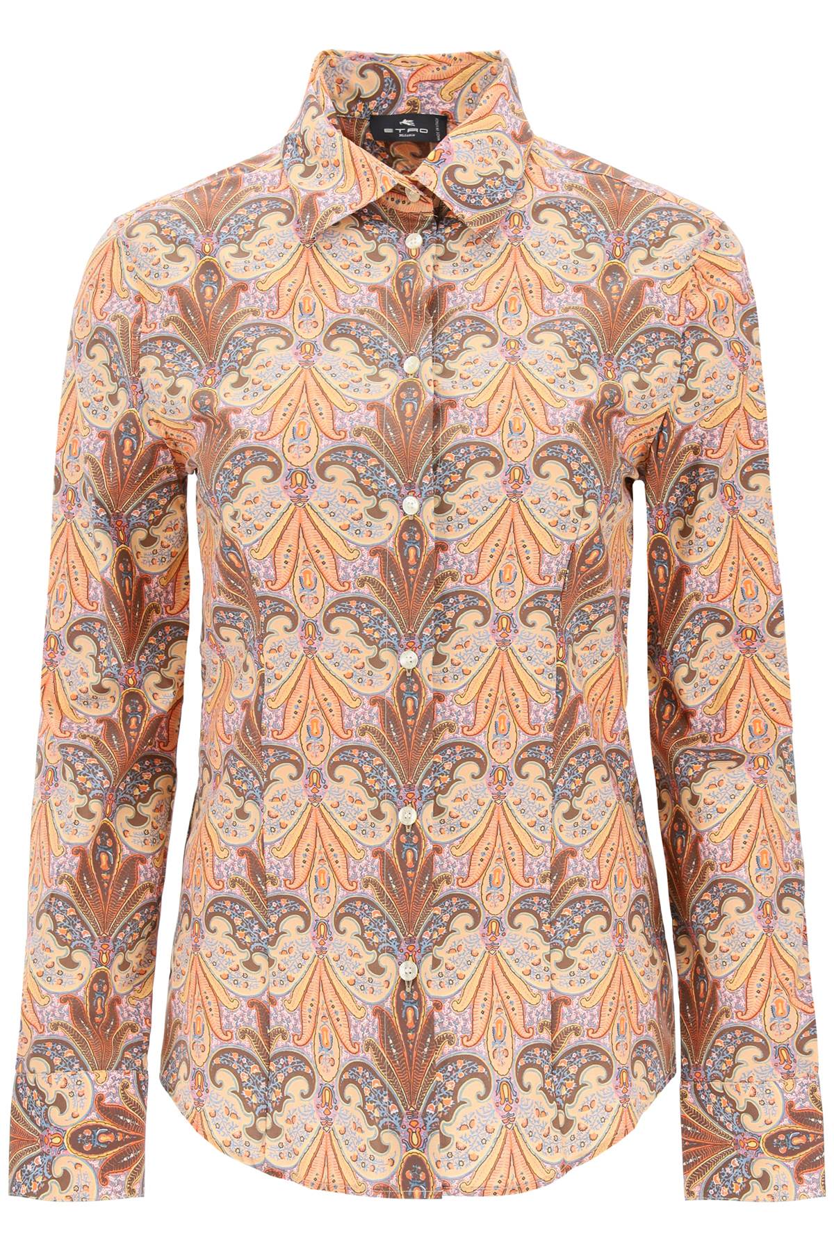 Shop Etro Slim Fit Shirt With Paisley Pattern In Multi