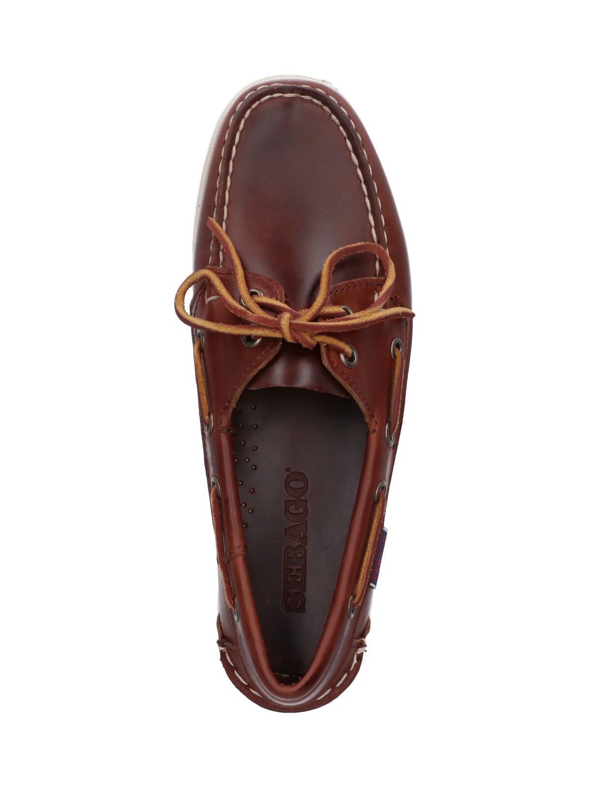 Sebago Slip-on Shoes With Stitching And Lace Detail In Brown