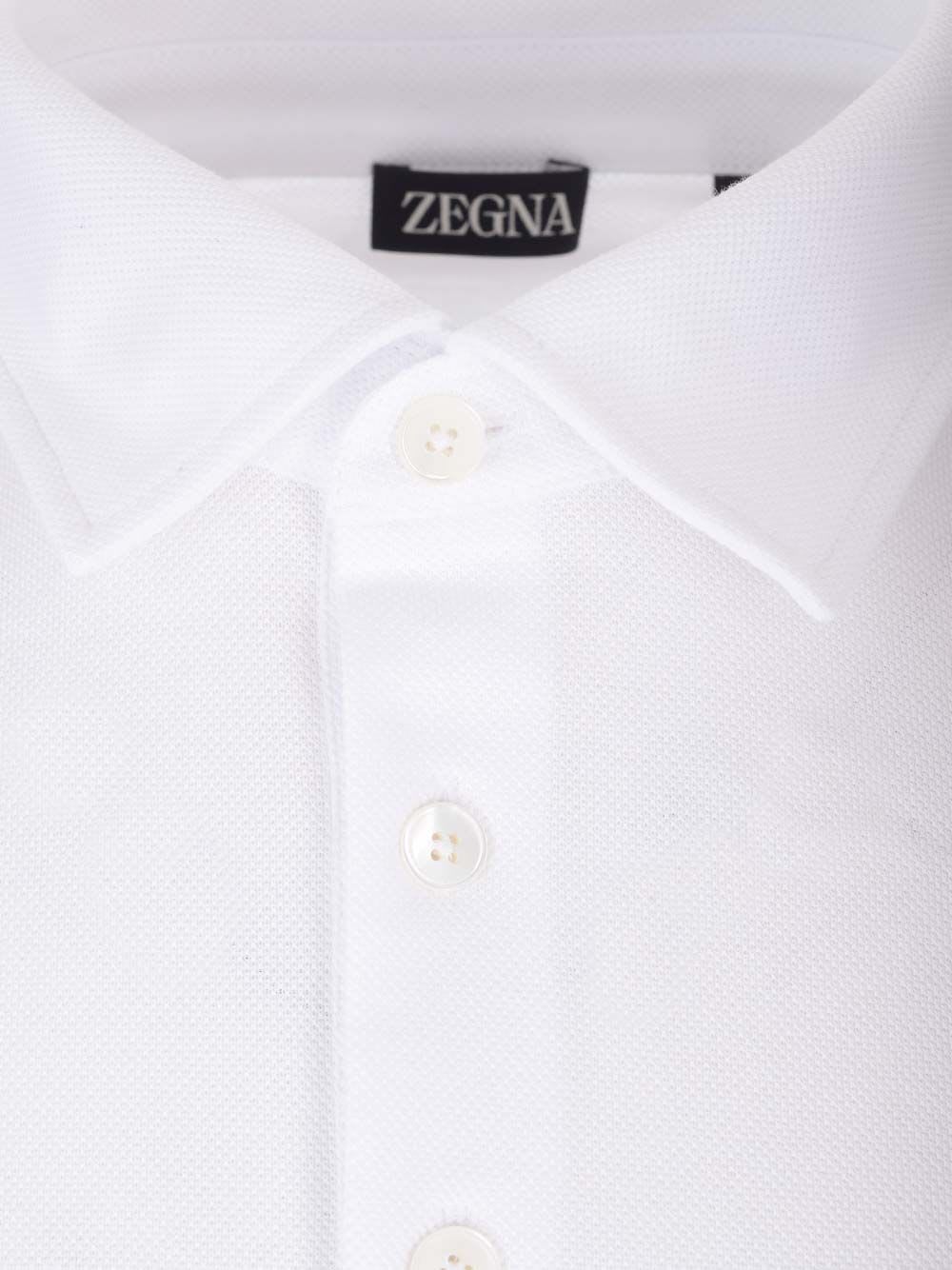 Shop Zegna Short Sleeve Polo Shirt In White