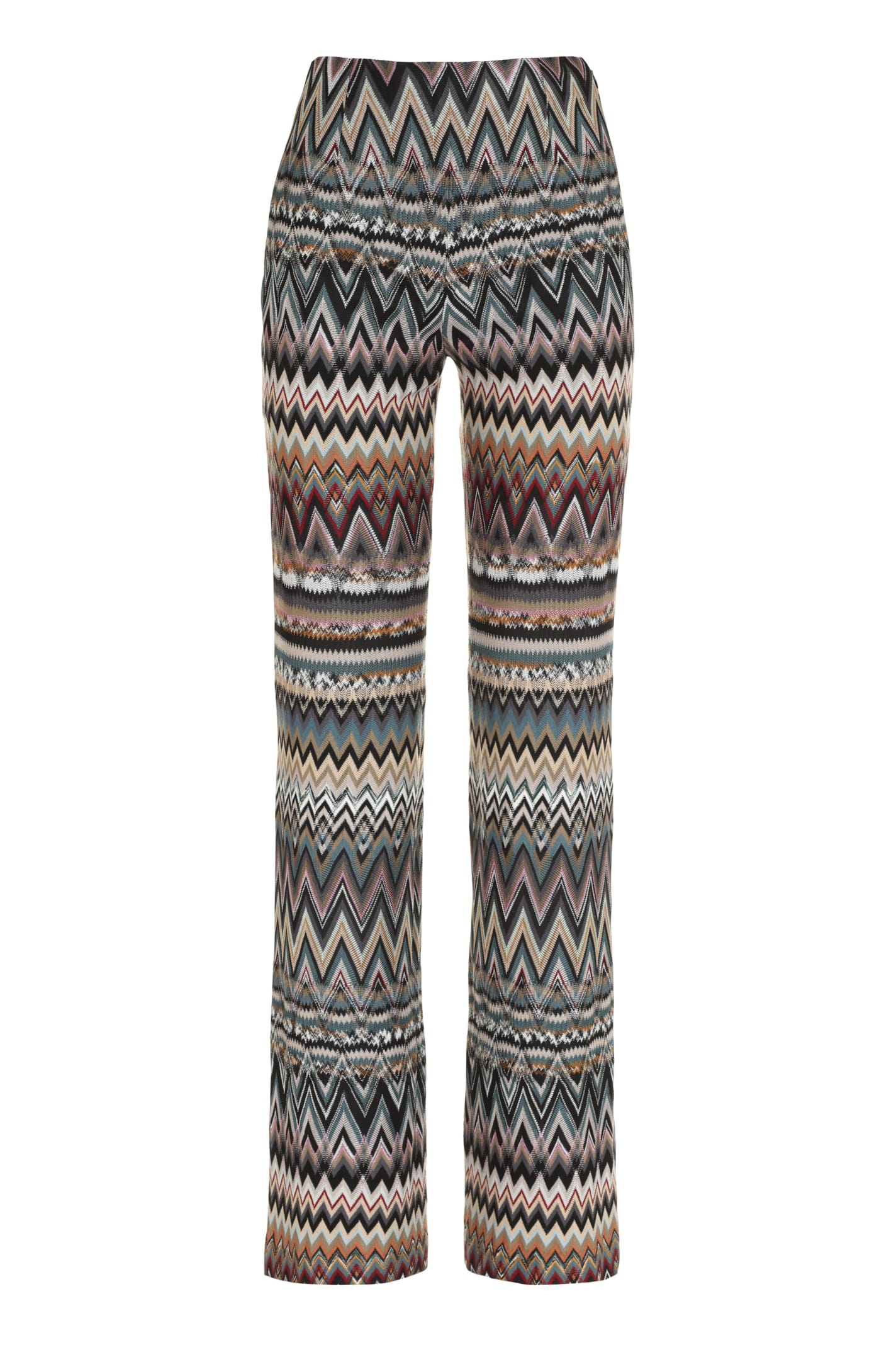 Missoni Chevron Knitted Palazzo Trousers In Multicoloured