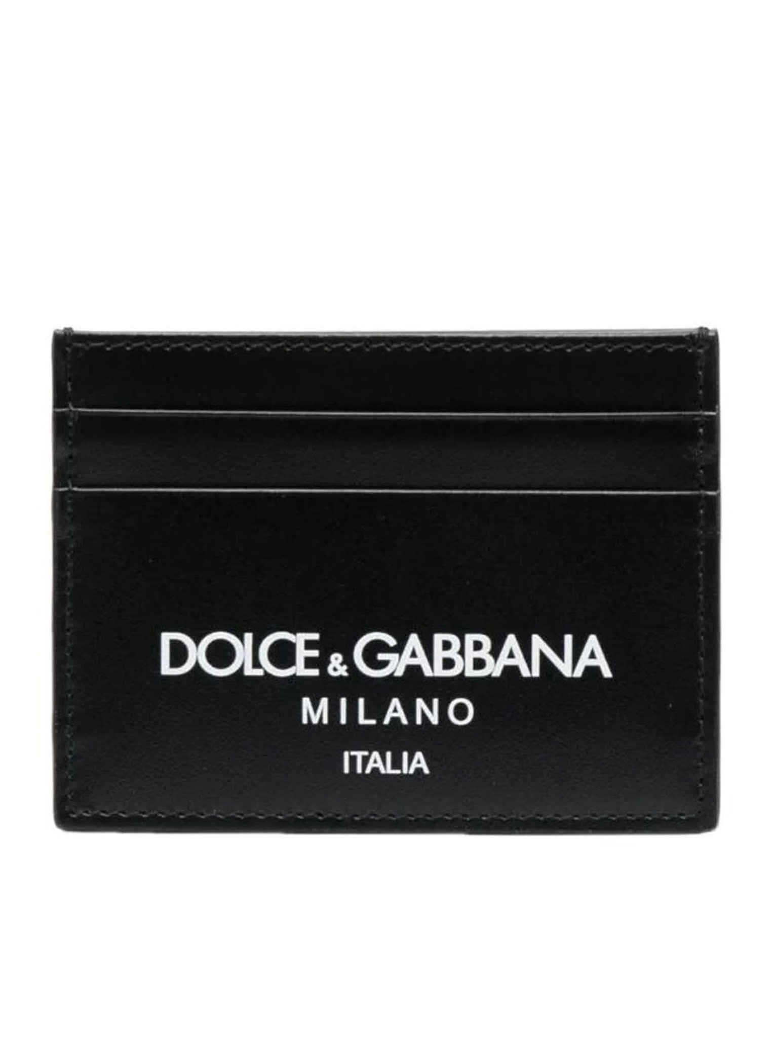 Shop Dolce & Gabbana Credit Card Case In Print Dg Milano