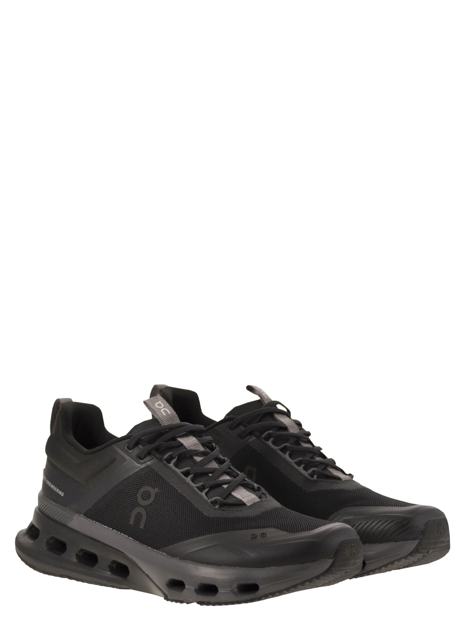 On Cloudnova X - Technical Fabric Trainers In Black