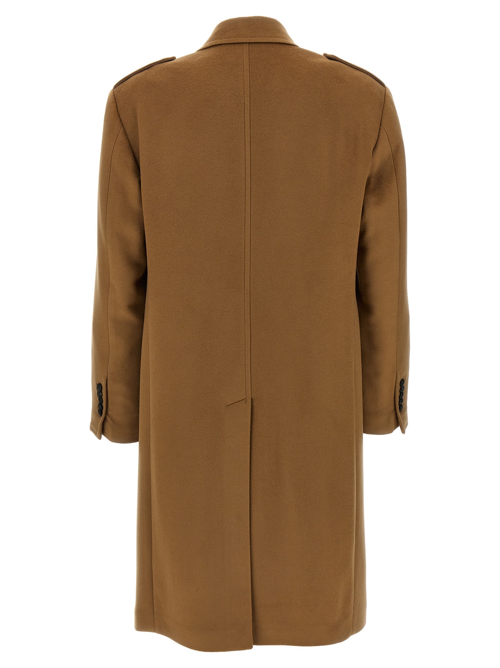 Shop Tagliatore Double-breasted Wool Coat In Beige