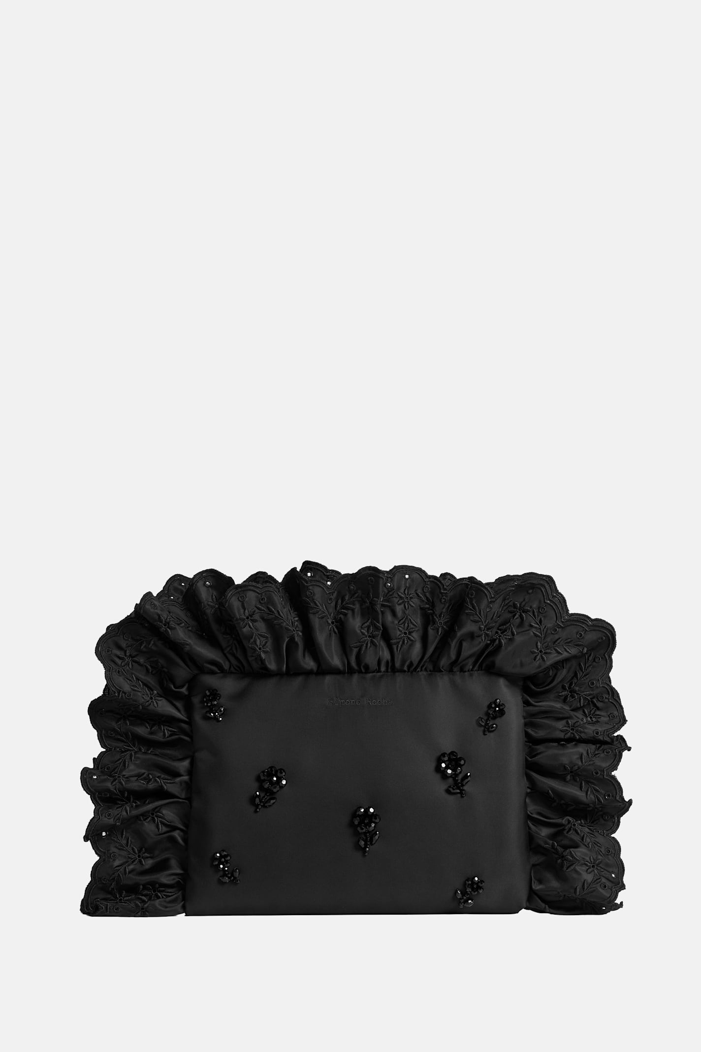 Simone Rocha Pillowcase Clutch Bag With Emb In Black