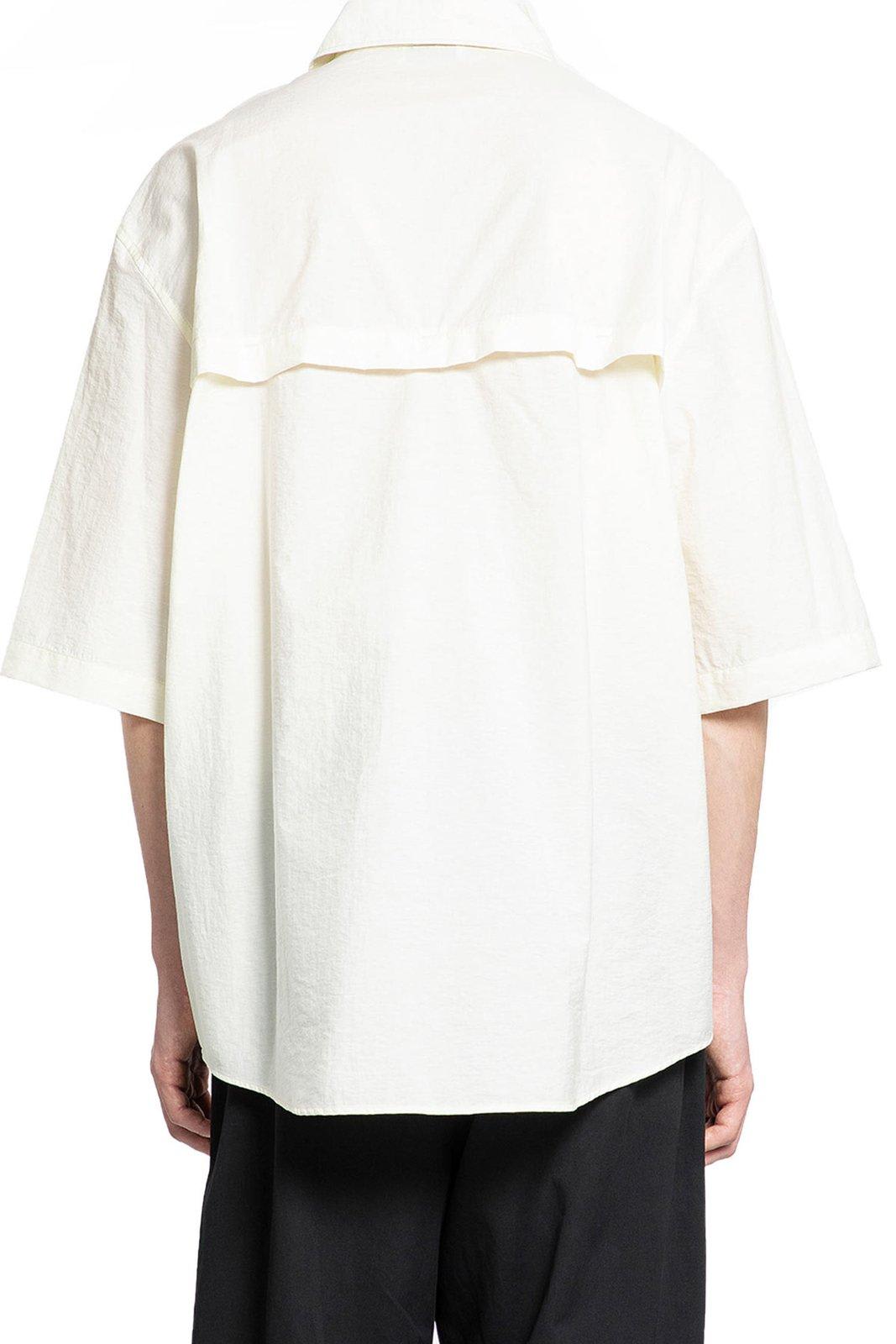 Shop Lemaire Double Pocket Short-sleeved Shirt In Neutrals