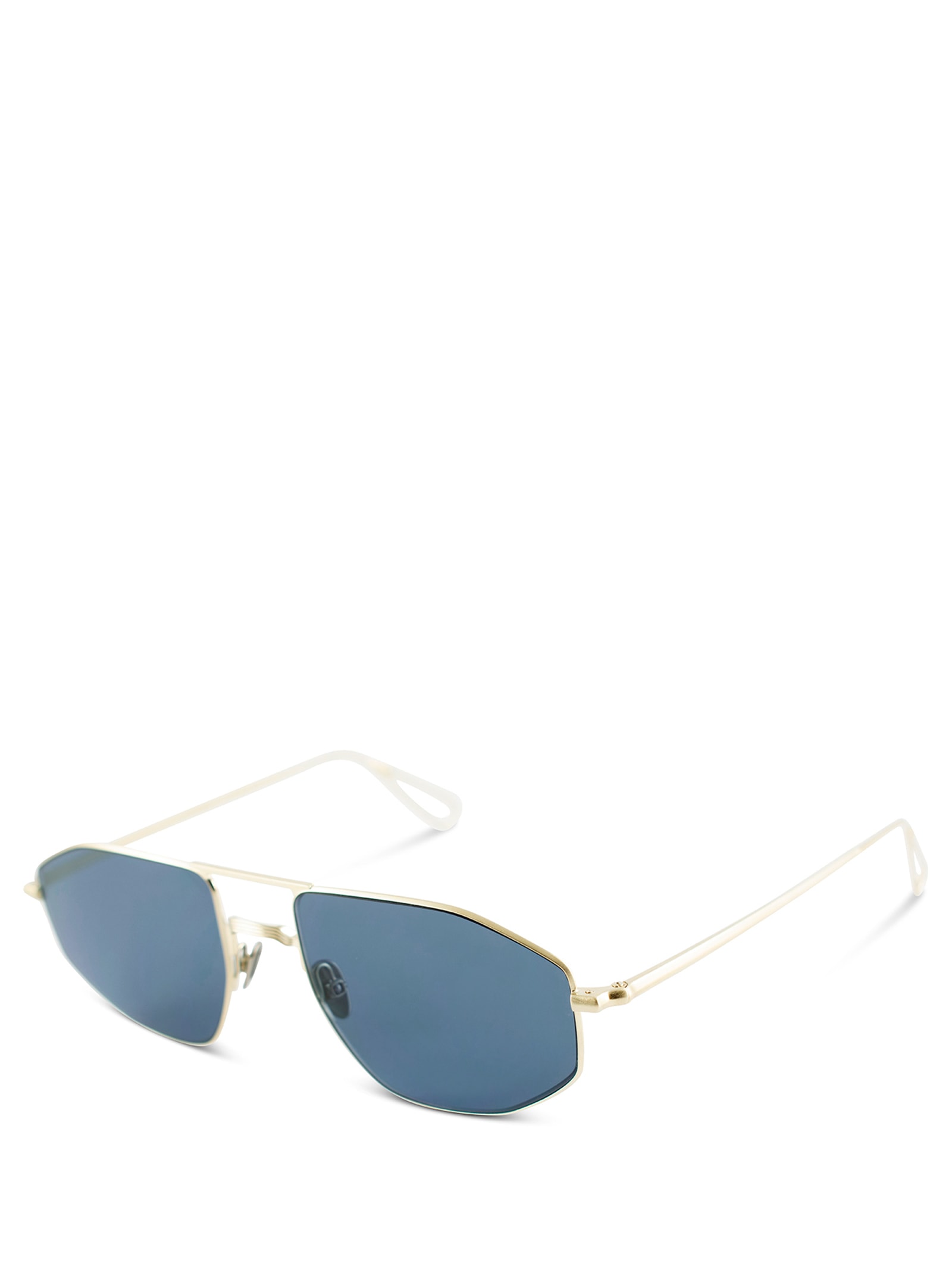 Shop Ahlem Quai Dorsay Grey Gold Brushed Sunglasses