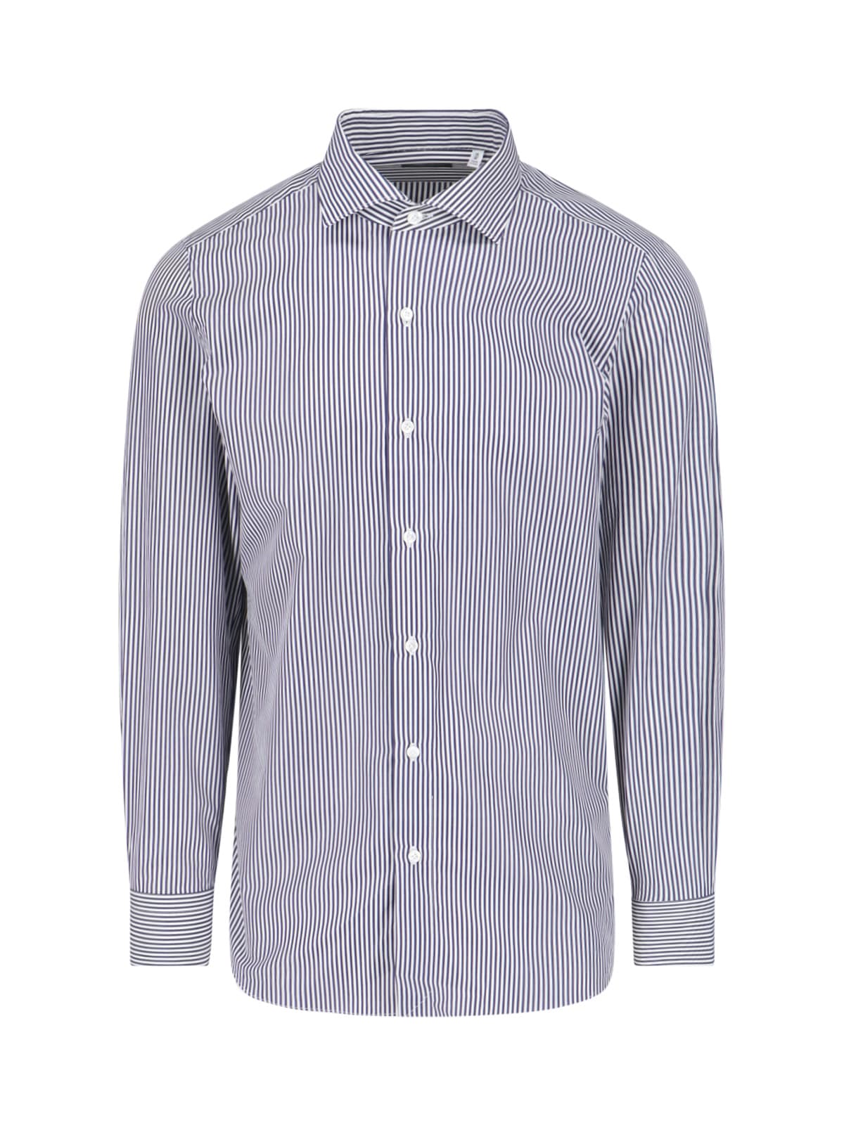 Finamore Striped Shirt In Blue
