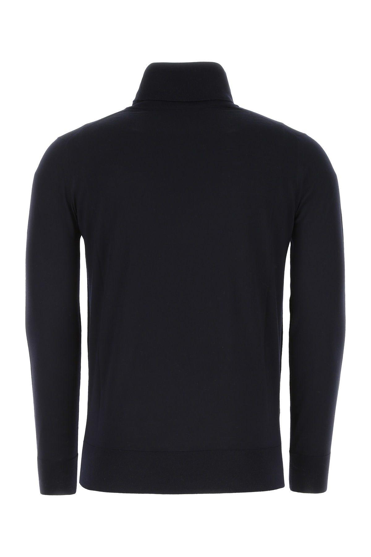 Shop Loro Piana Midnight Blue Wool Sweater In Total Eclipse