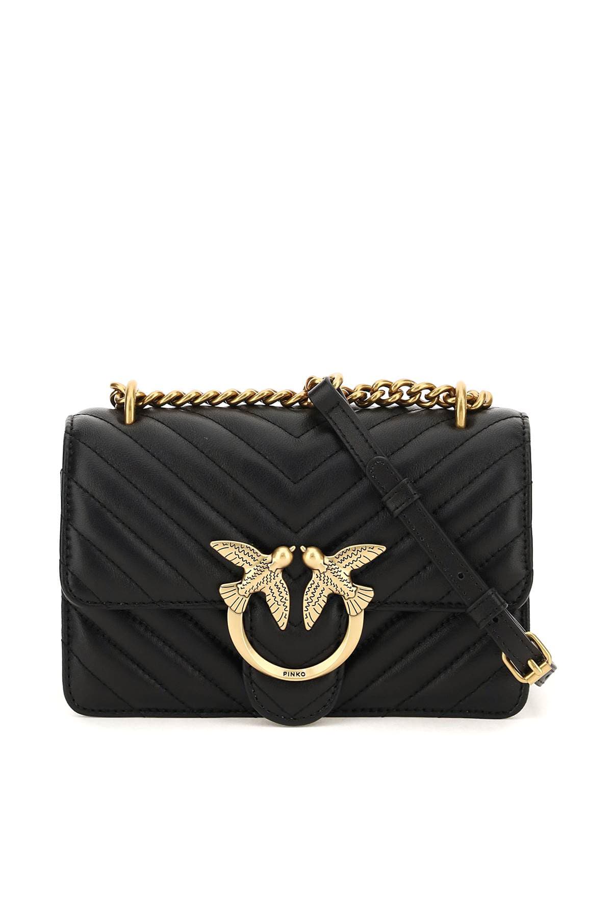 Pinko "love One Simply" Mini Bag In Q Black