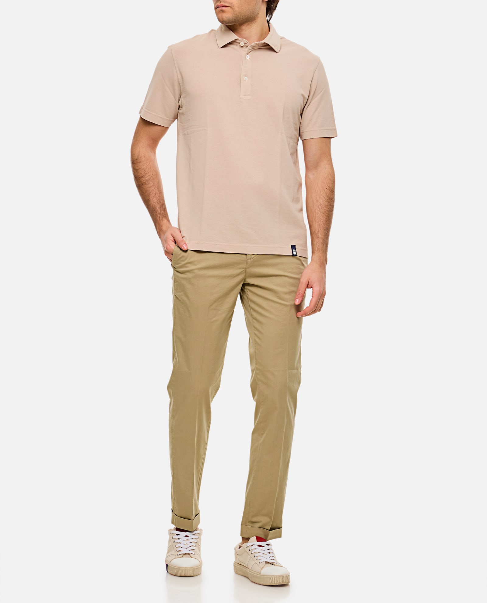 Fay Stretch Gabardine Slim Trousers
