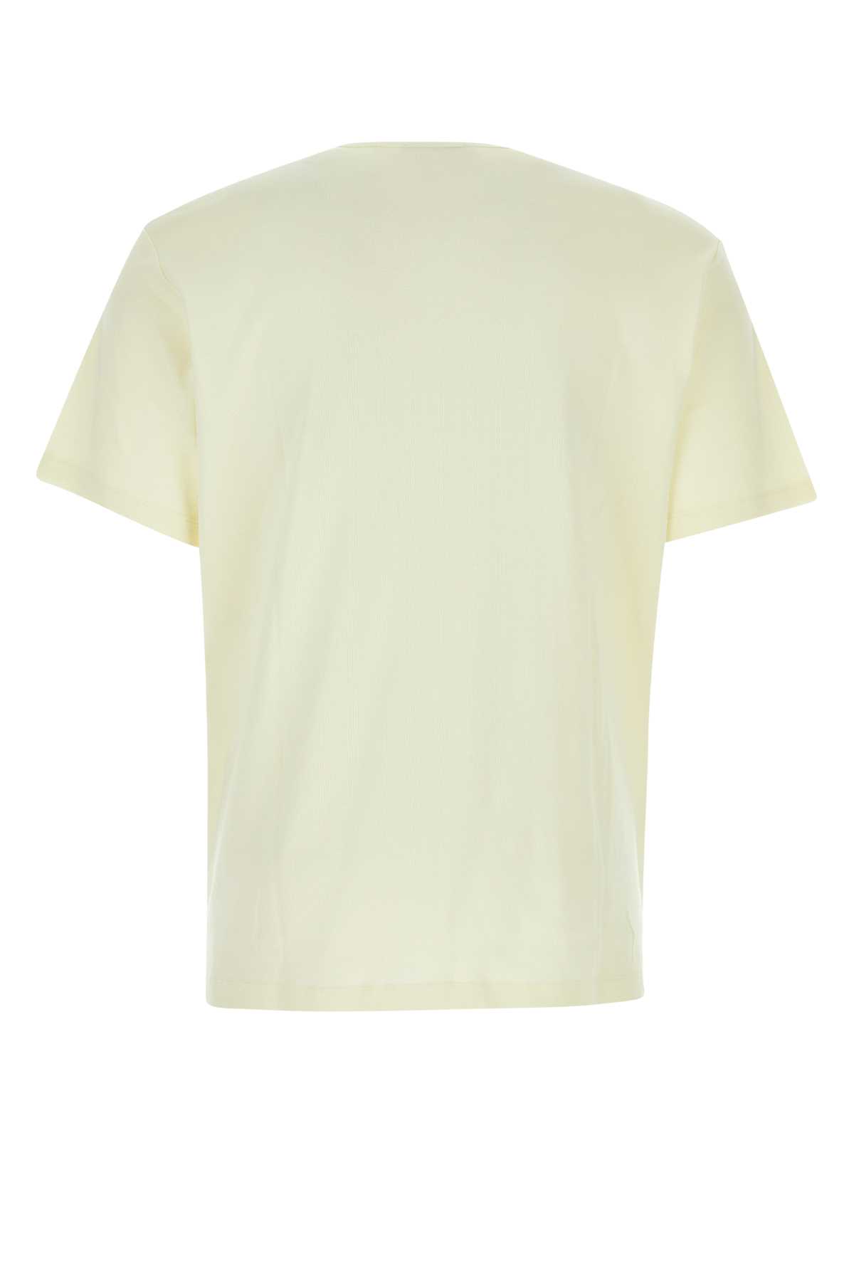 Lemaire Cream Cotton T-shirt In Lemgla