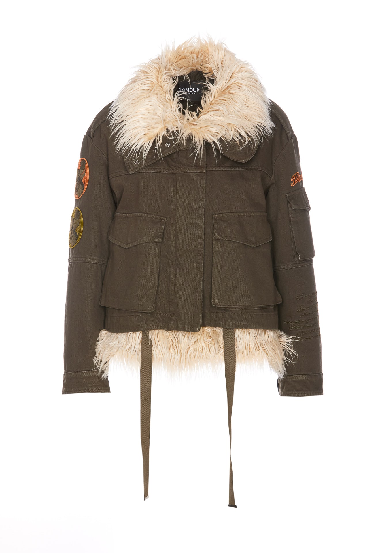 Short Parka With Faux Fur