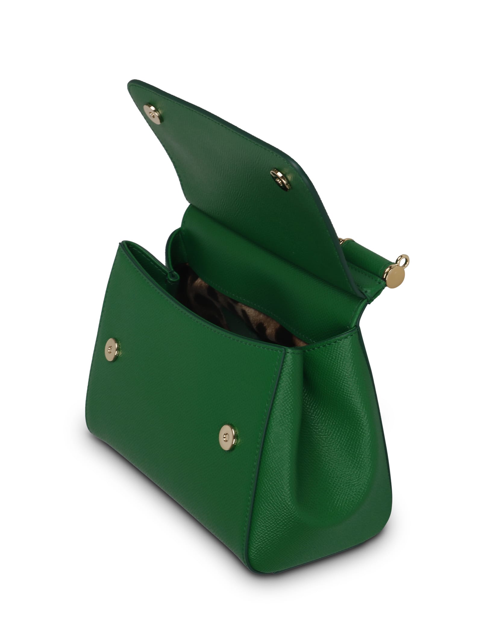 Shop Dolce & Gabbana Sicily Mini Leather Tote Bag In Green