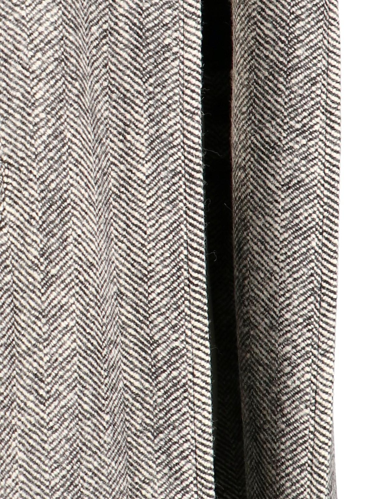 Shop Bottega Veneta Chevron Pattern Coat In Black