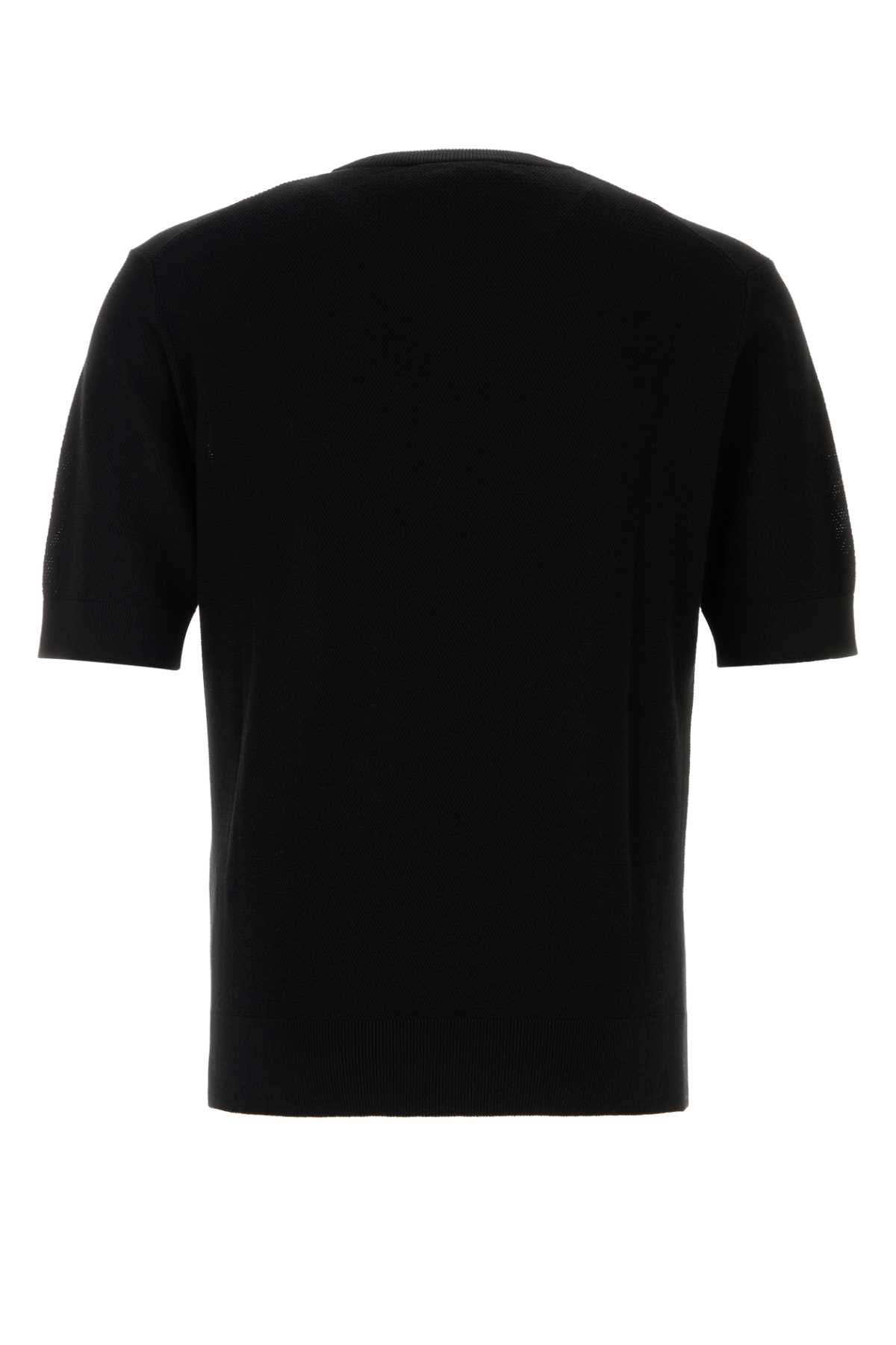 DOLCE & GABBANA BLACK COTTON T-SHIRT