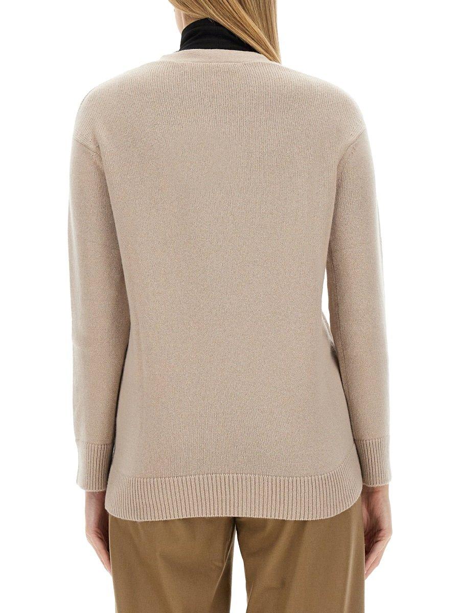 Shop 's Max Mara Vneck Longsleeved Cardigan In Beige