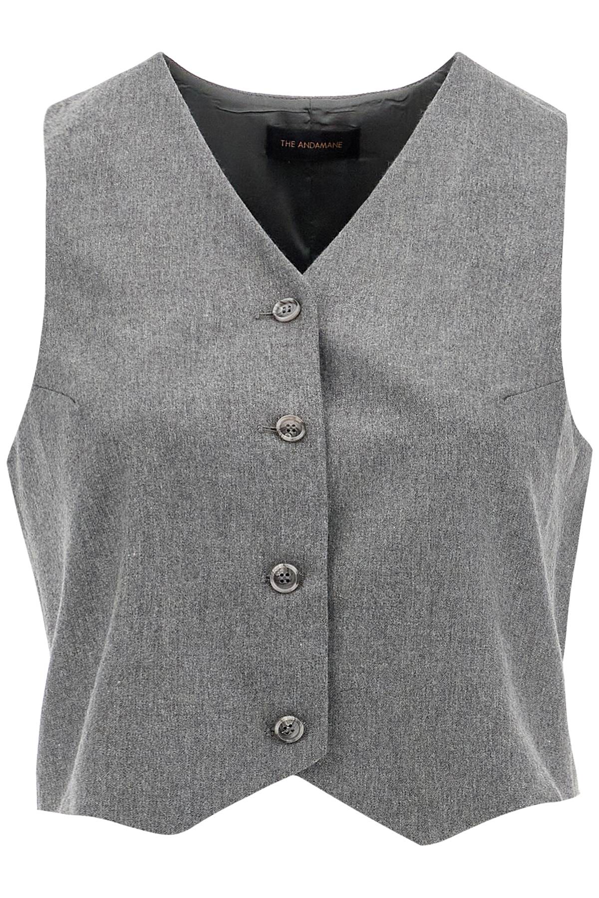 Shop The Andamane Pauline Flannel Vest In Grey Melange (grey)