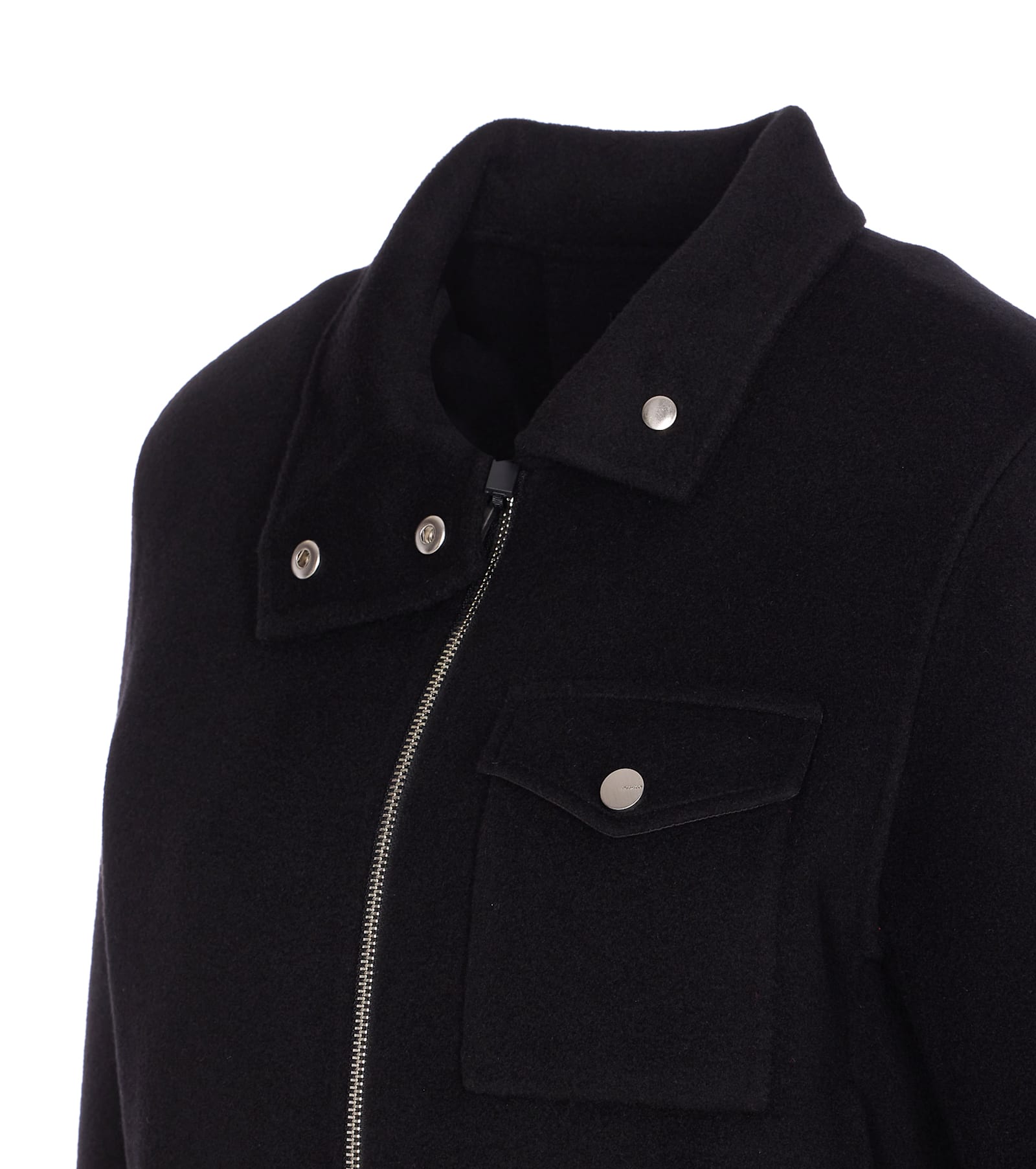 Pinko Zip-front Cropped Jacket In Black