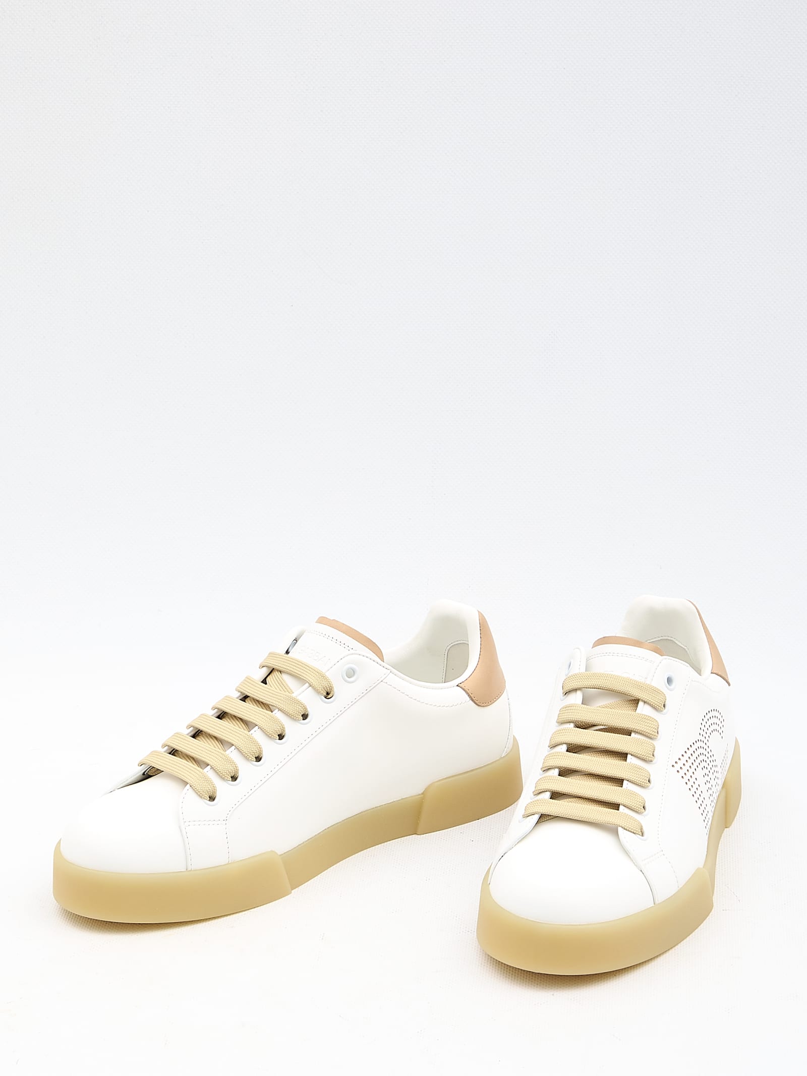 Shop Dolce & Gabbana Portofino Sneakers In White