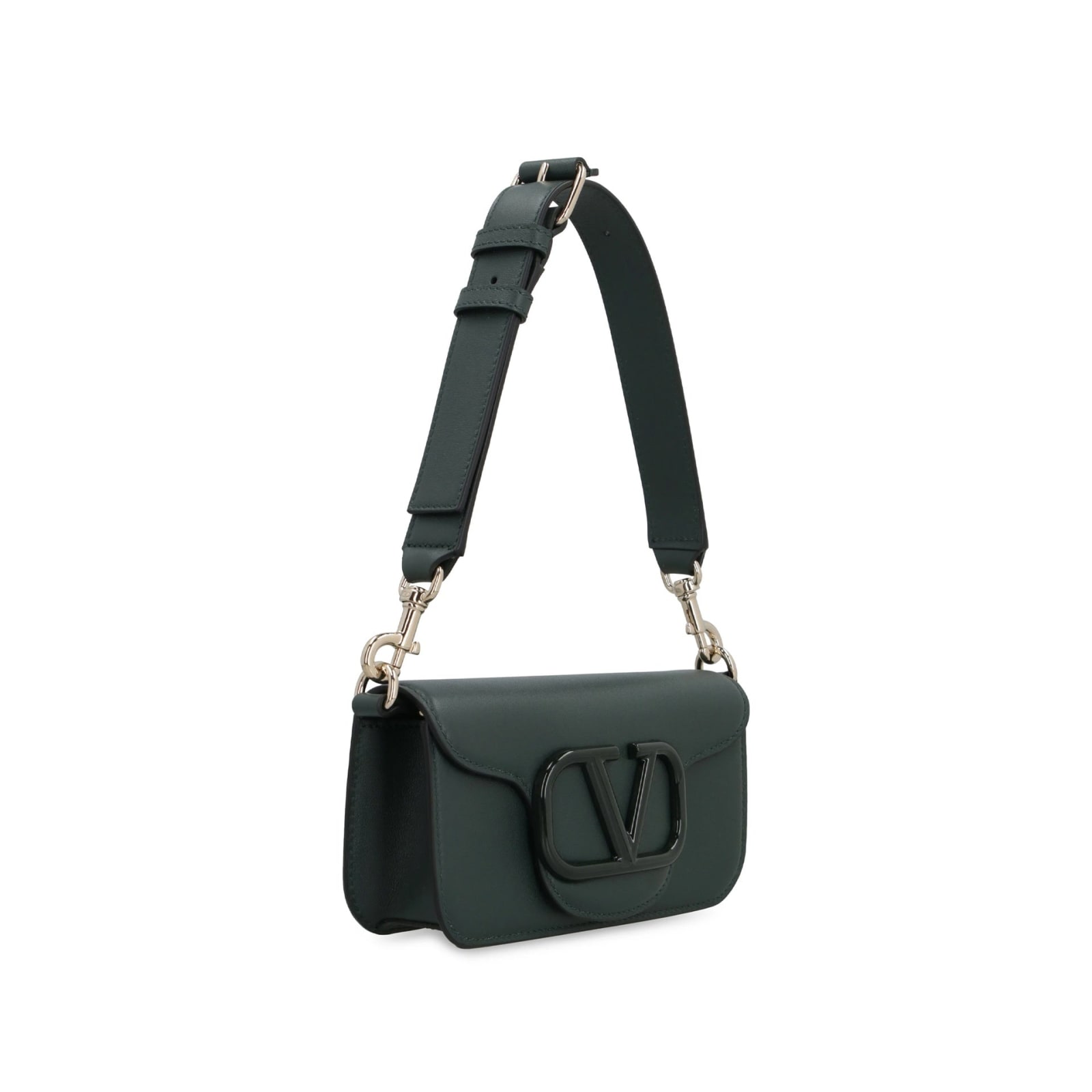 Shop Valentino Garavani Loco Mini Shoulder Bag In Black
