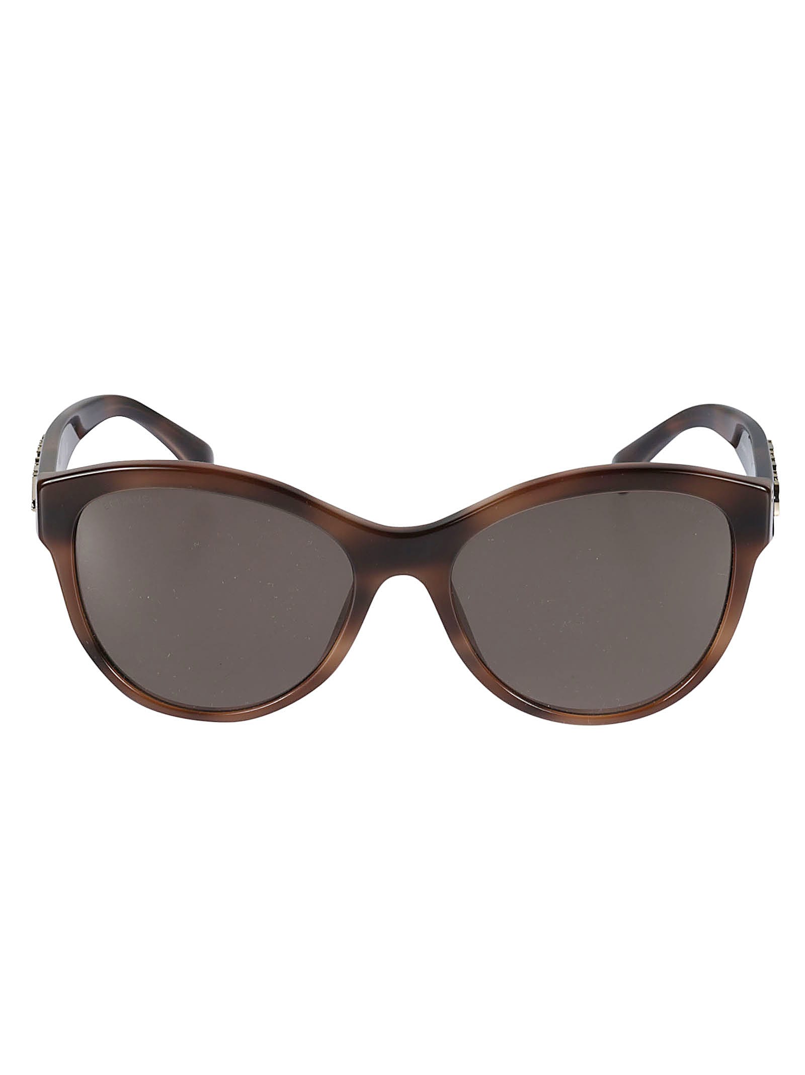 Pre-owned Chanel Butterfly Acetate Sunglasses In Nero