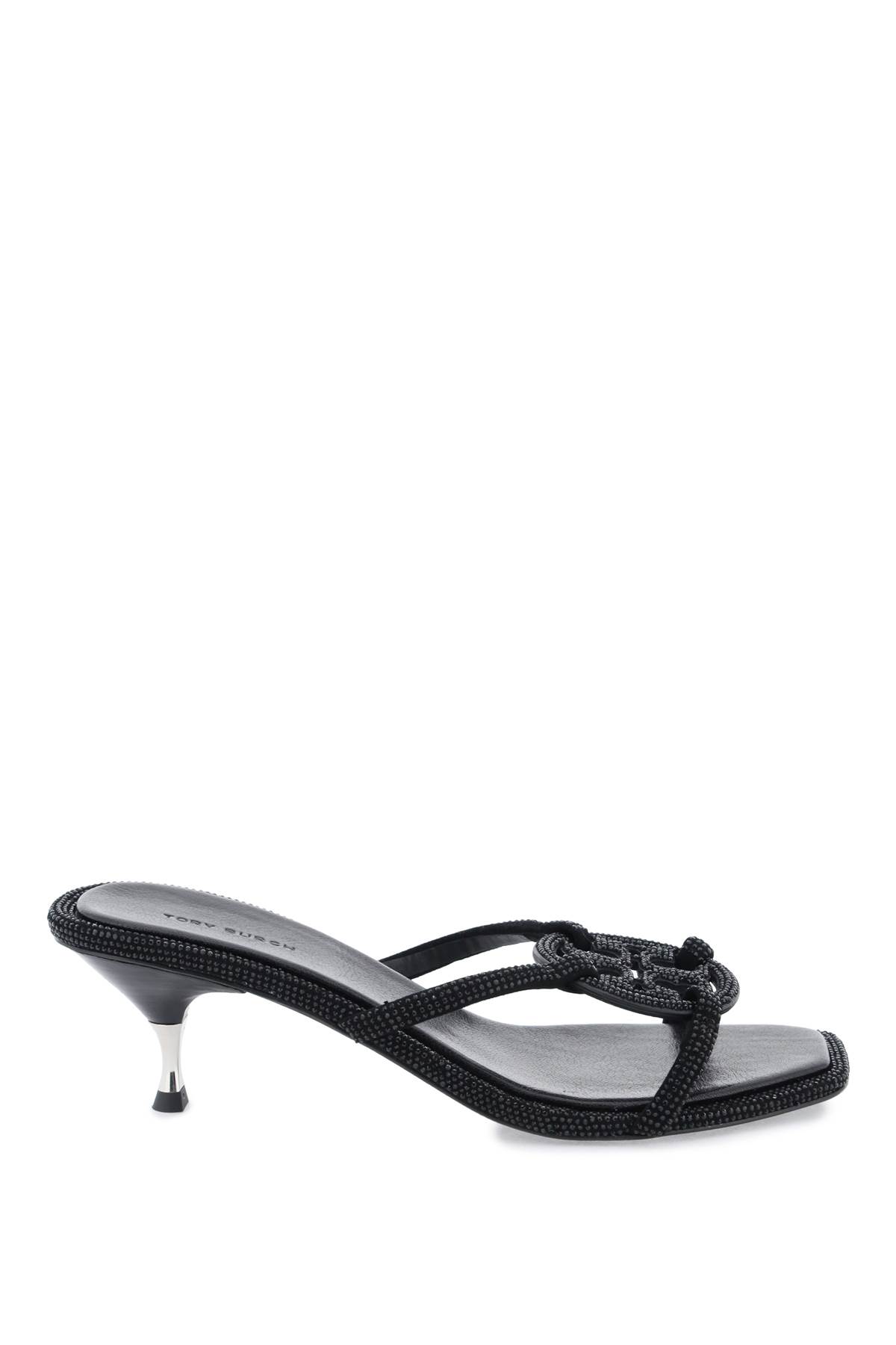 Shop Tory Burch Miller Geo Bombé Pavé Sandals In Perfect Black (black)