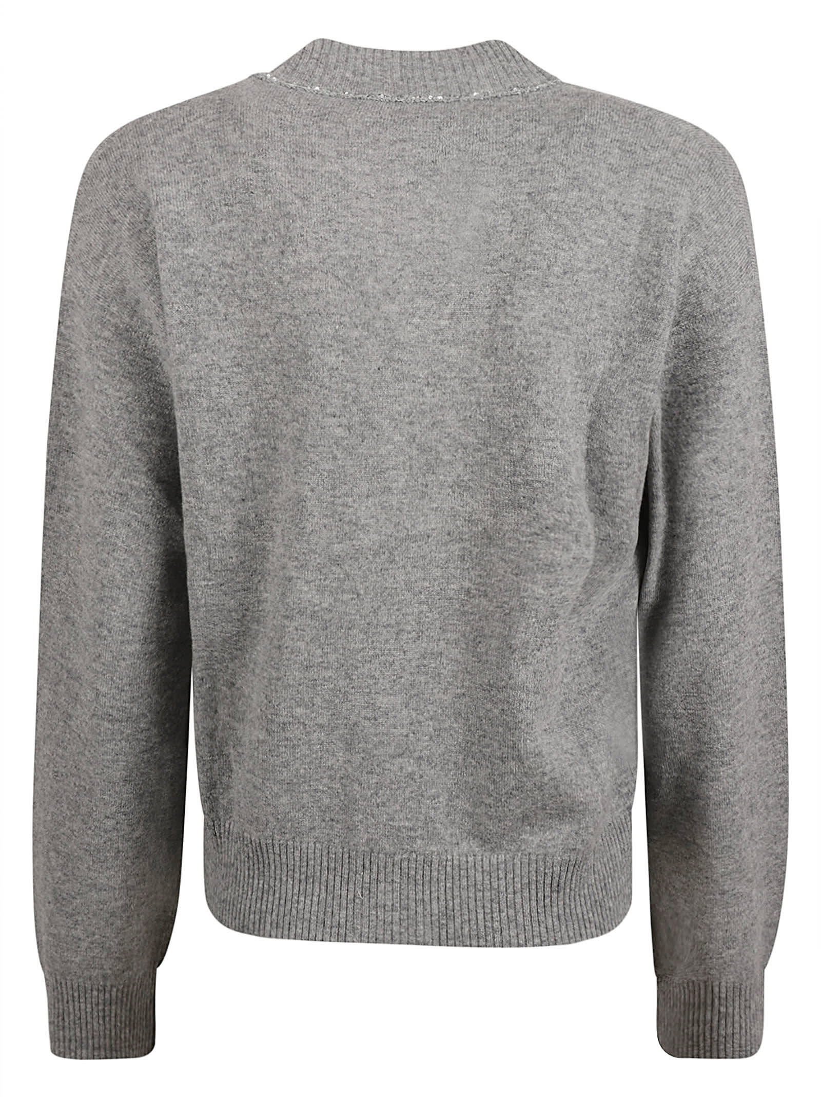 Shop Fabiana Filippi V-neck Cardigan In Roccia