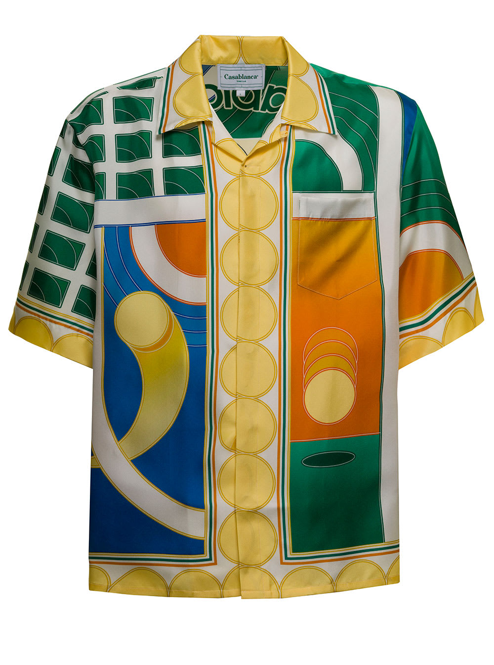 Casablanca Cuban Multicolor Silk Shirt