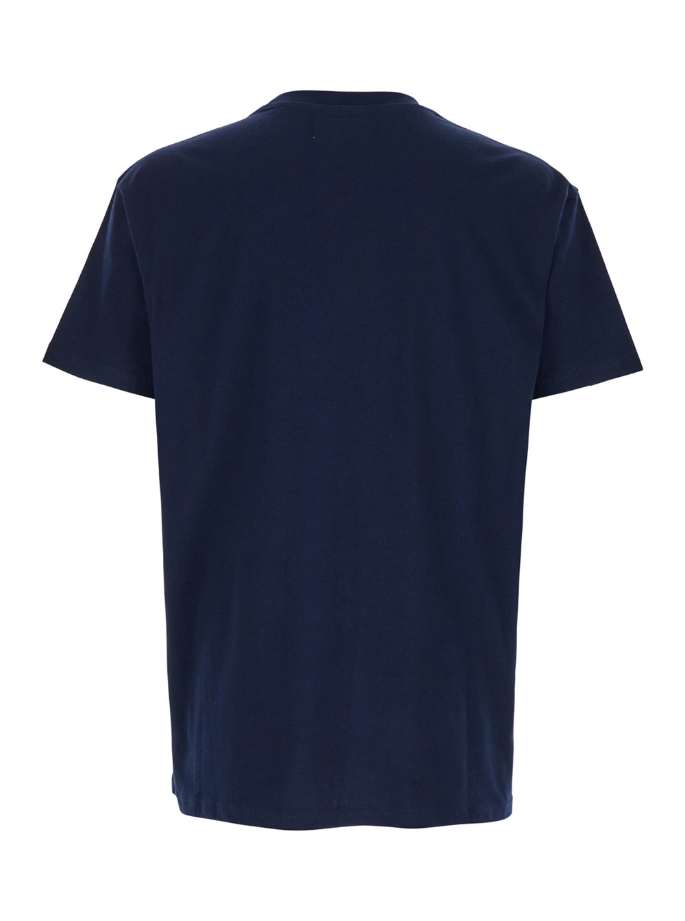 Vivienne Westwood Blue Crewneck T-shirt With Orb Detail In Cotton Man In Blu