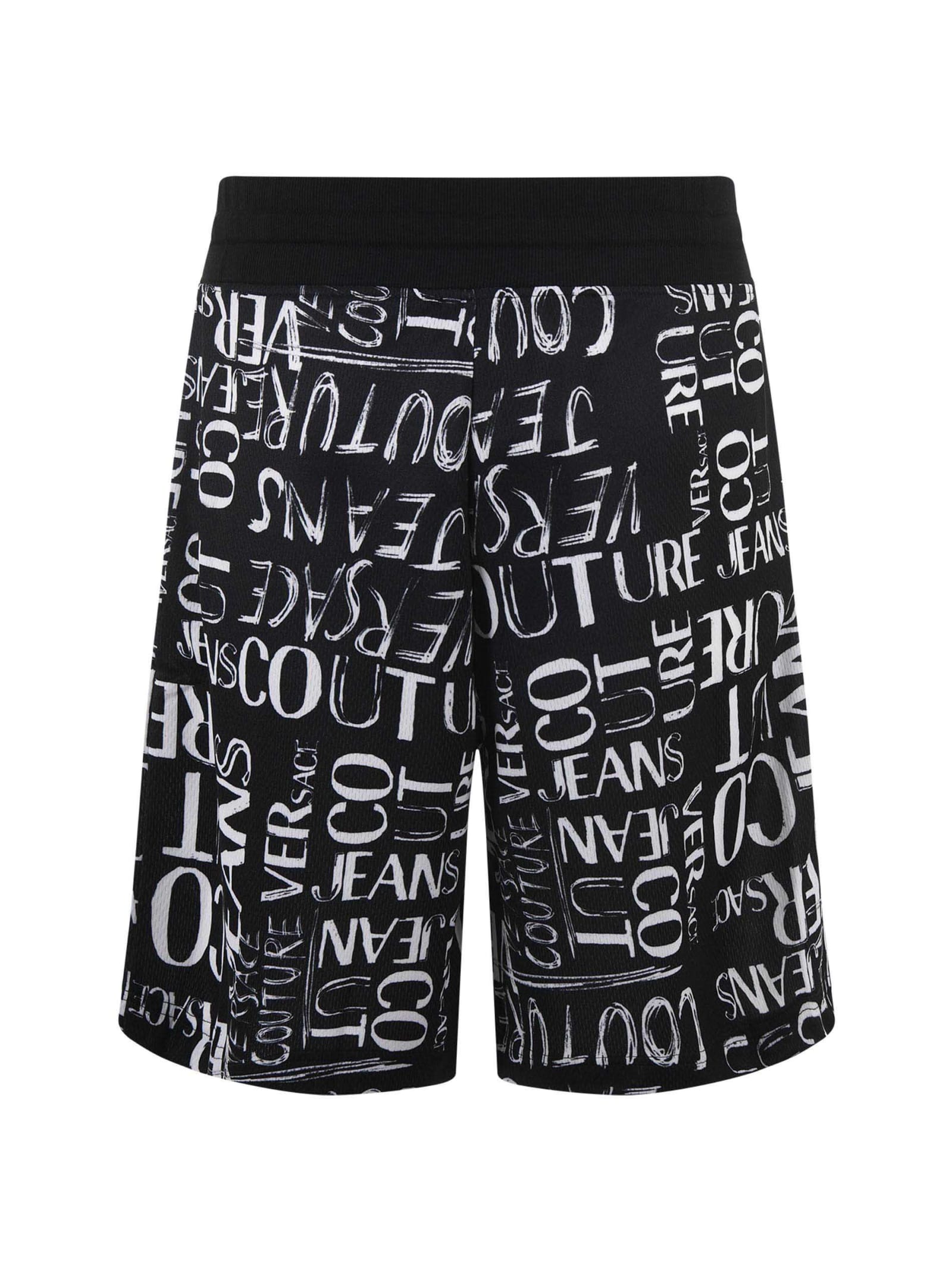 Shop Versace Jeans Couture Shorts In Black