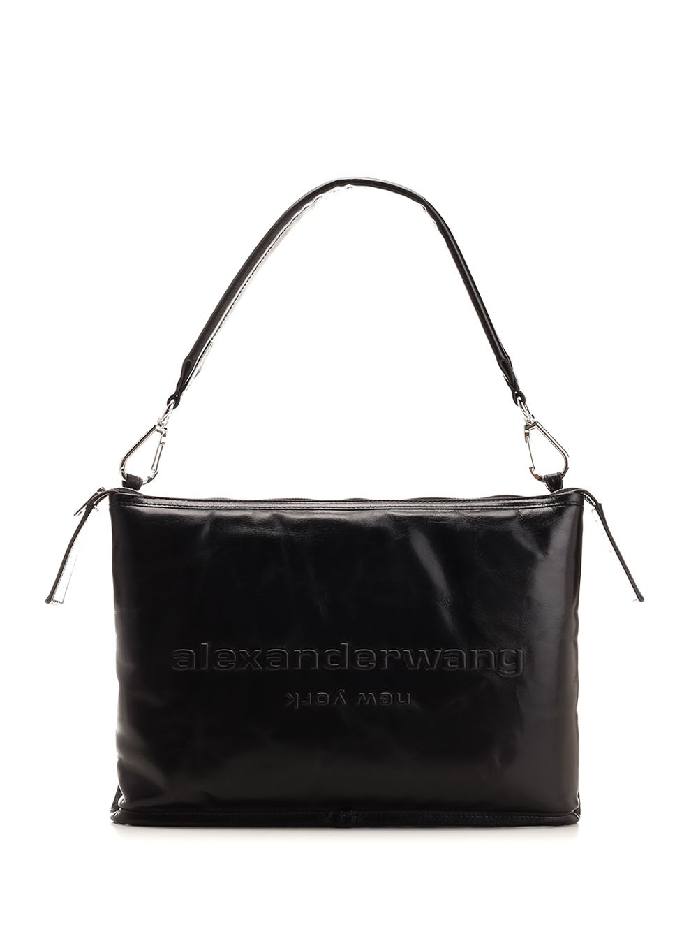 Shop Alexander Wang Punch Shoulder Bag In Black