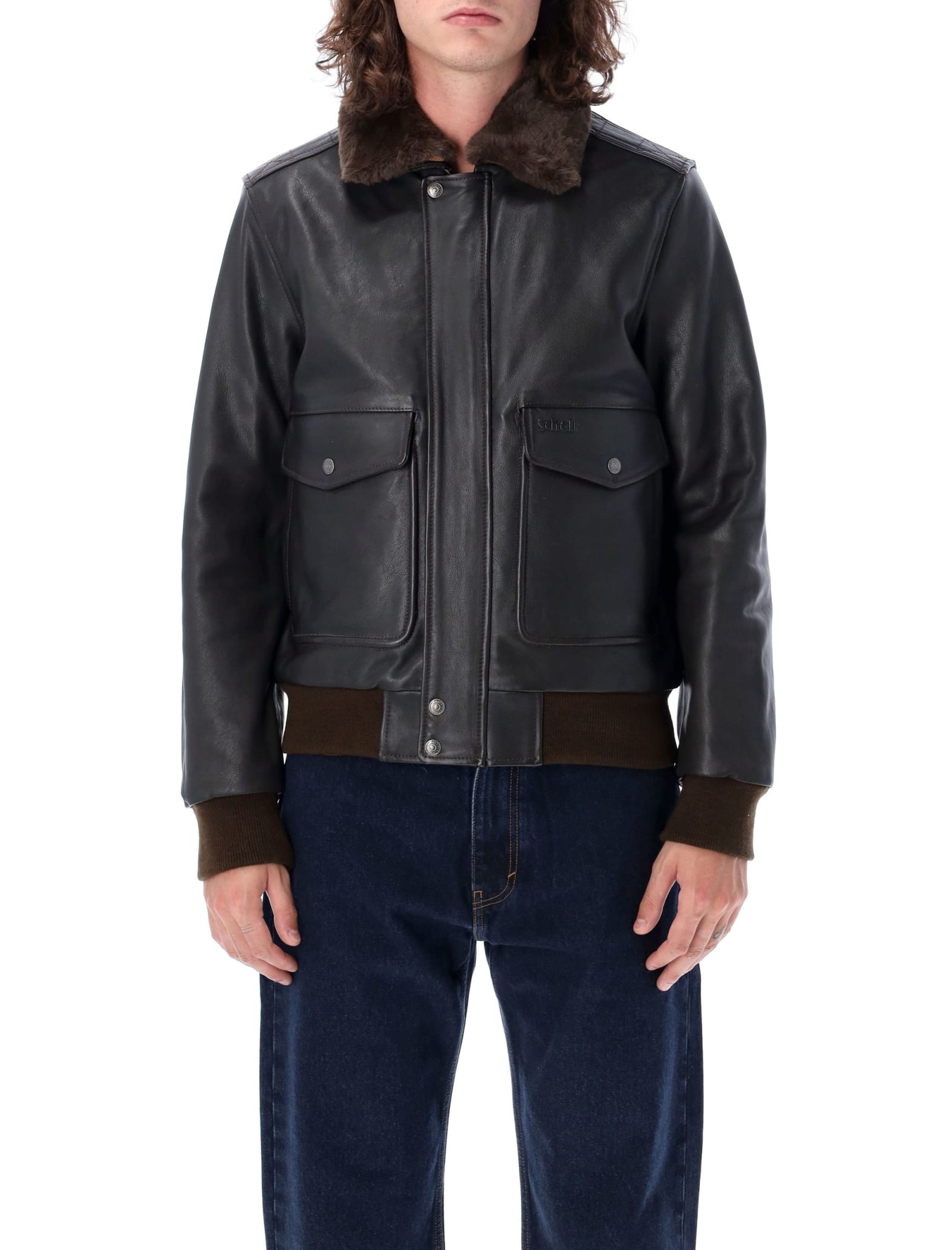 Schott NYC Bomber Leather Jacket