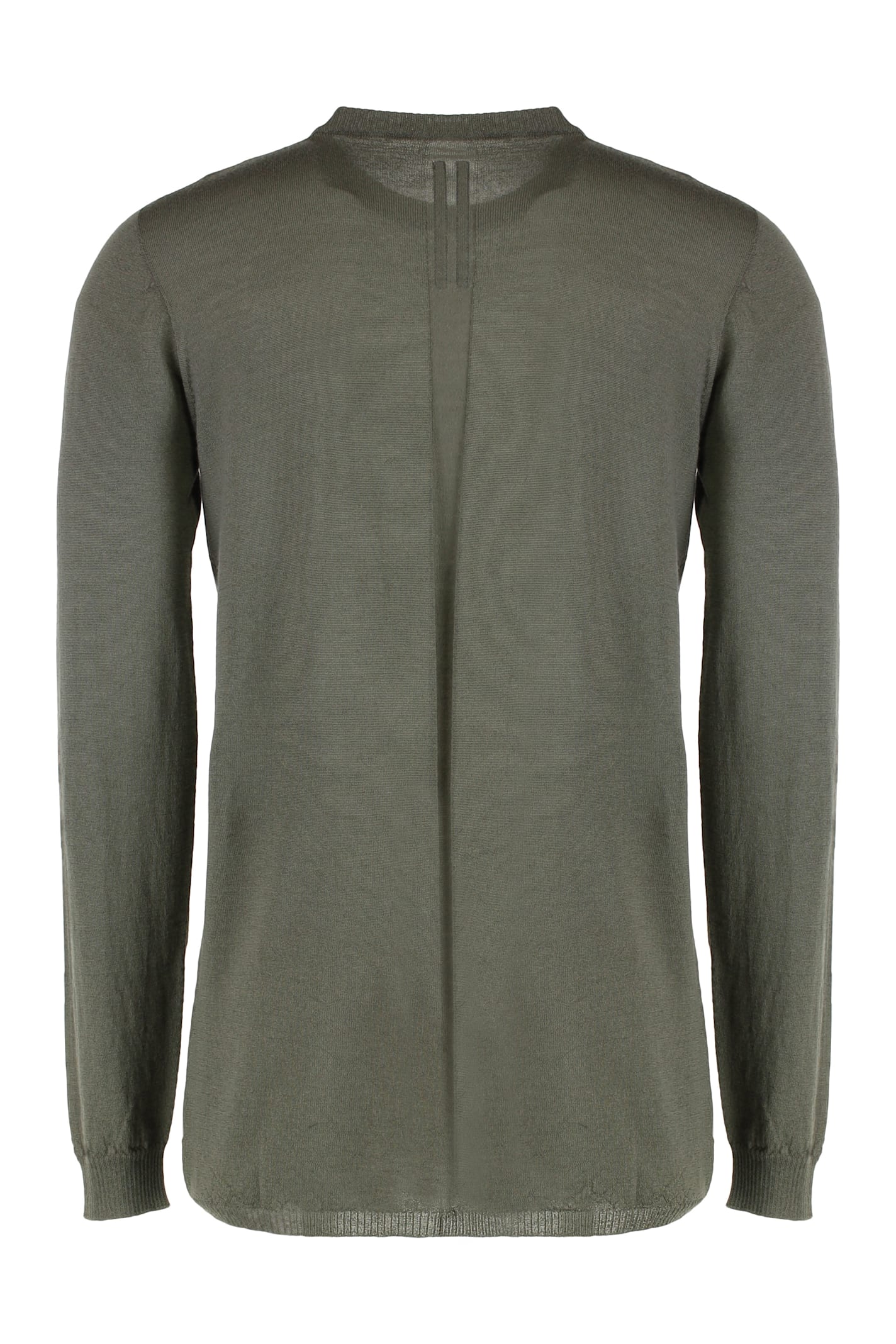 Rick Owens Sweater With A Round Neck Made Of Cotton In Green