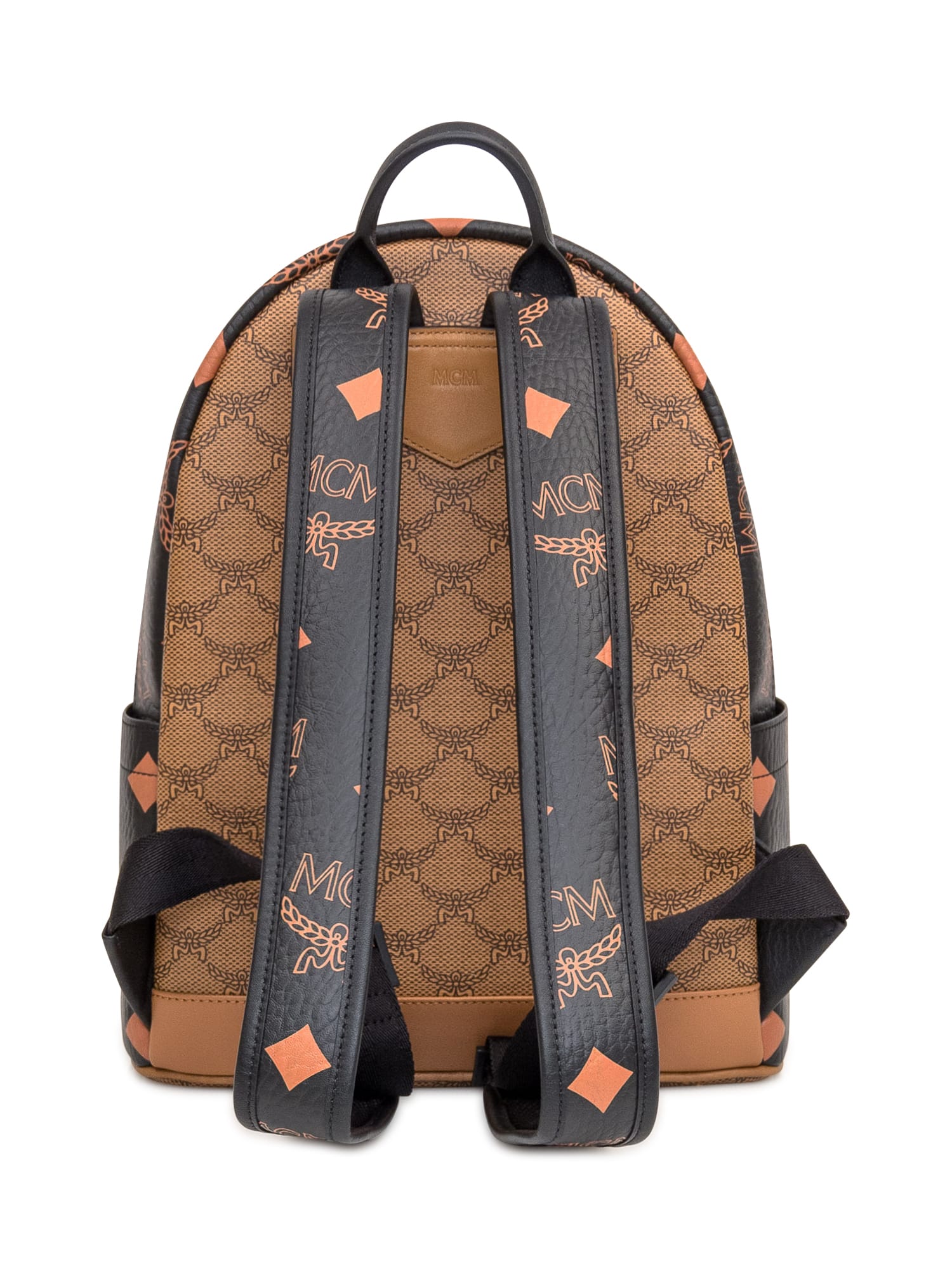 Shop Mcm Monogram Backpack In Cognac