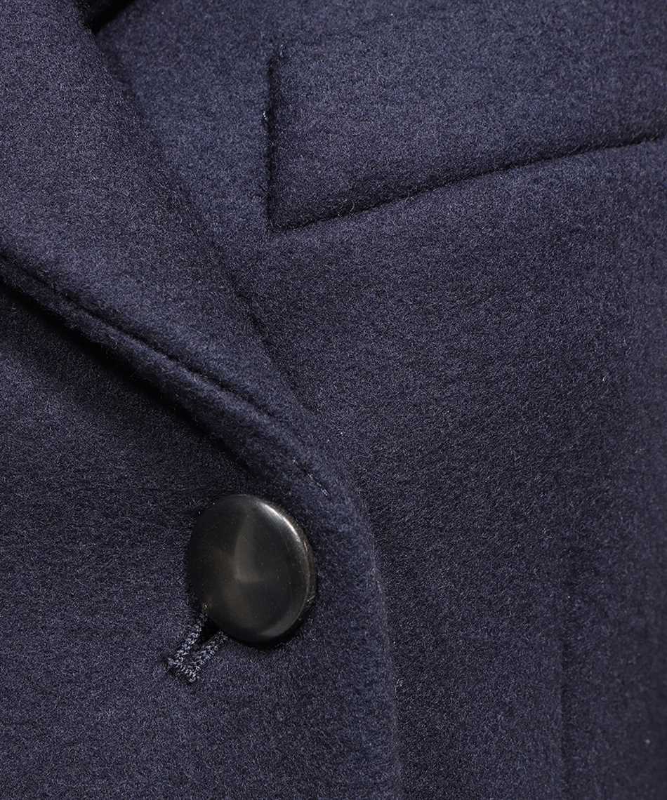 Shop Ferragamo Wool Long Coat In Blue