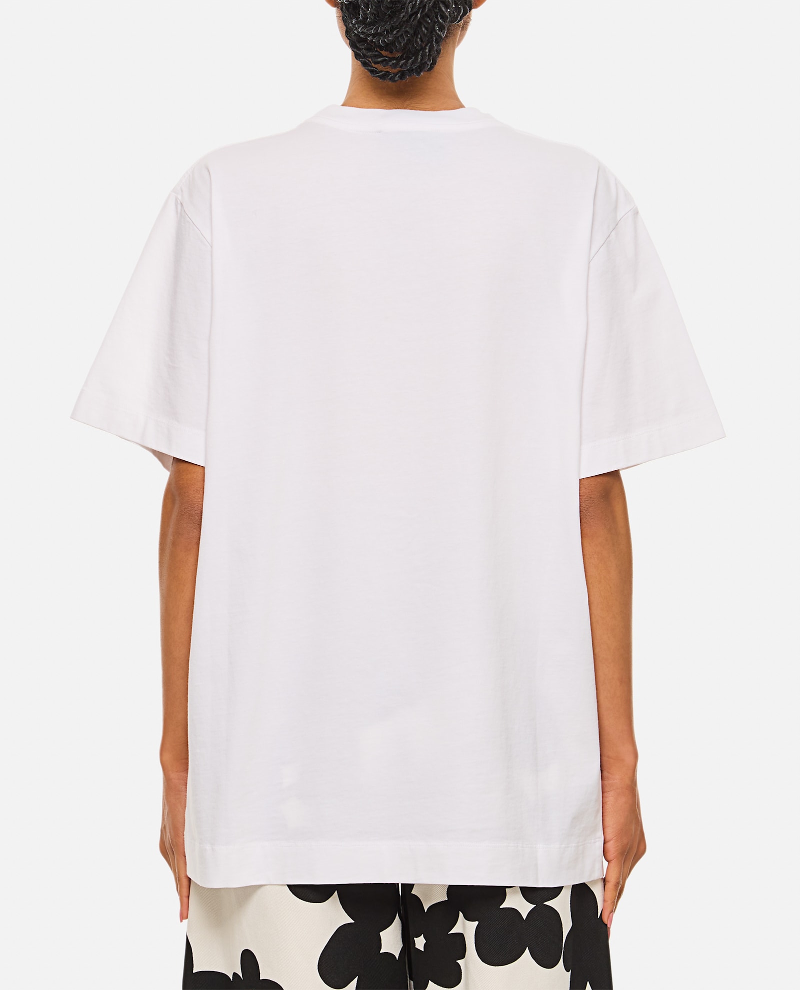 Simone Rocha Women Carnation Print Short Sleeve T-shirt In White