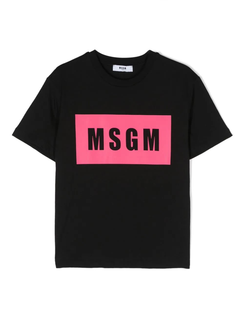 Msgm Kids' T-shirt Con Logo In Nero