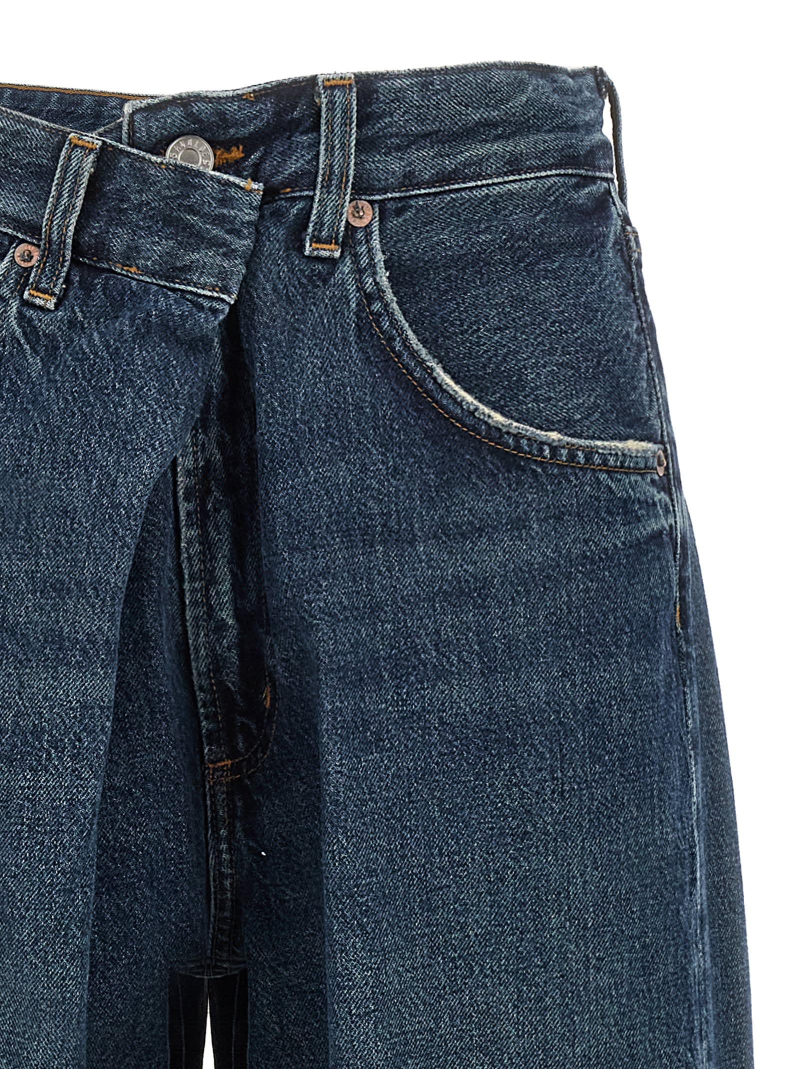 Agolde Vana Fold Jeans In Blue